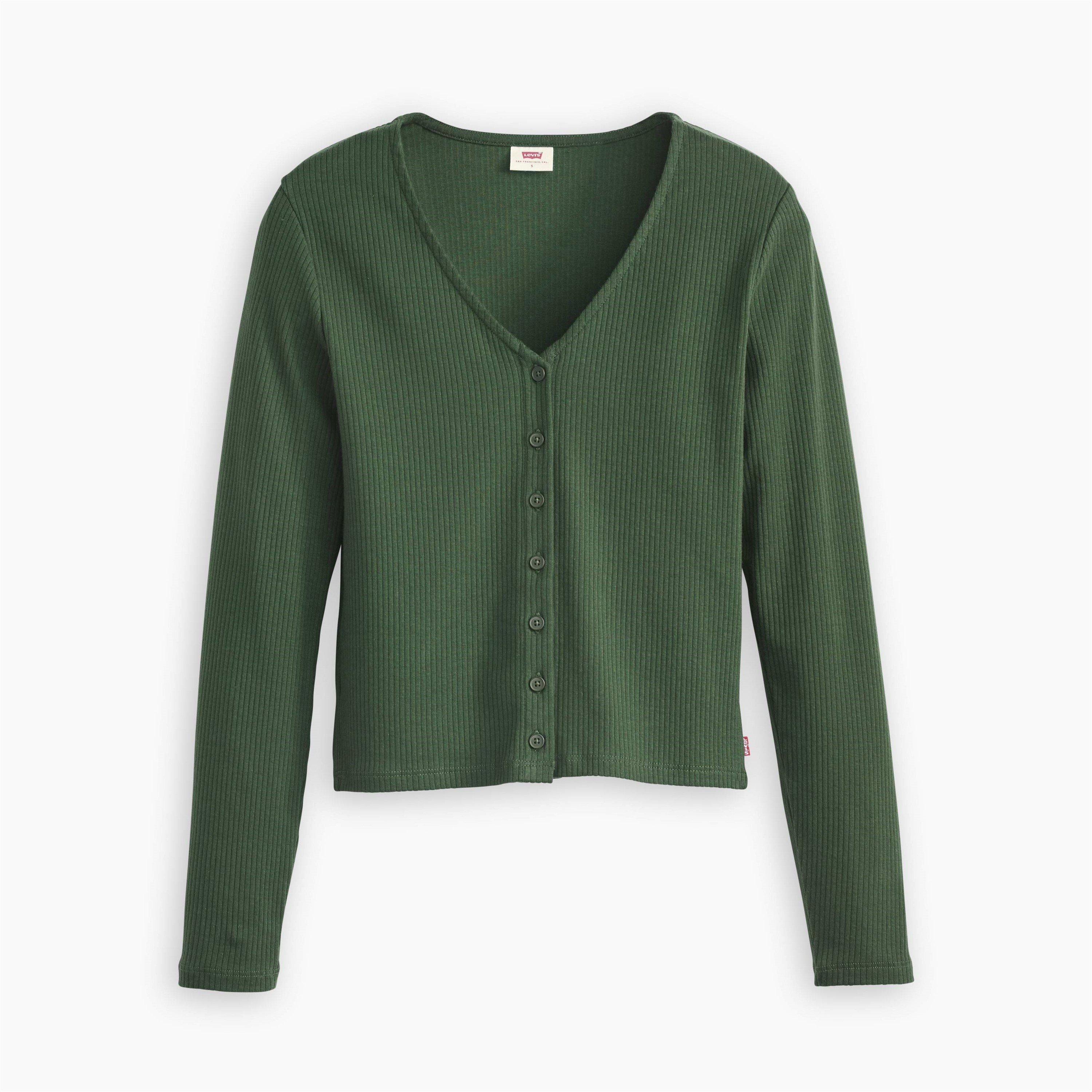 Python green - Levis - Women's Muse Long-Sleeve Crop Top - 3
