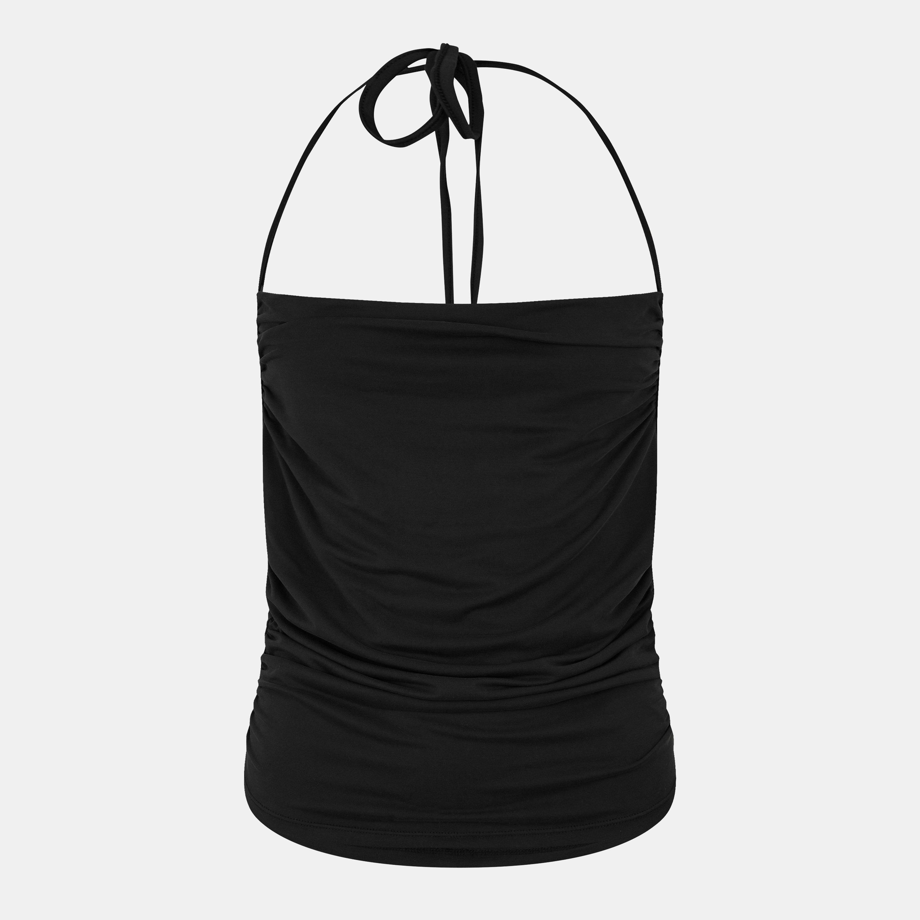 Jack Wills Women's Slinky Halter Neck Cami Top - Black - 10 (S)