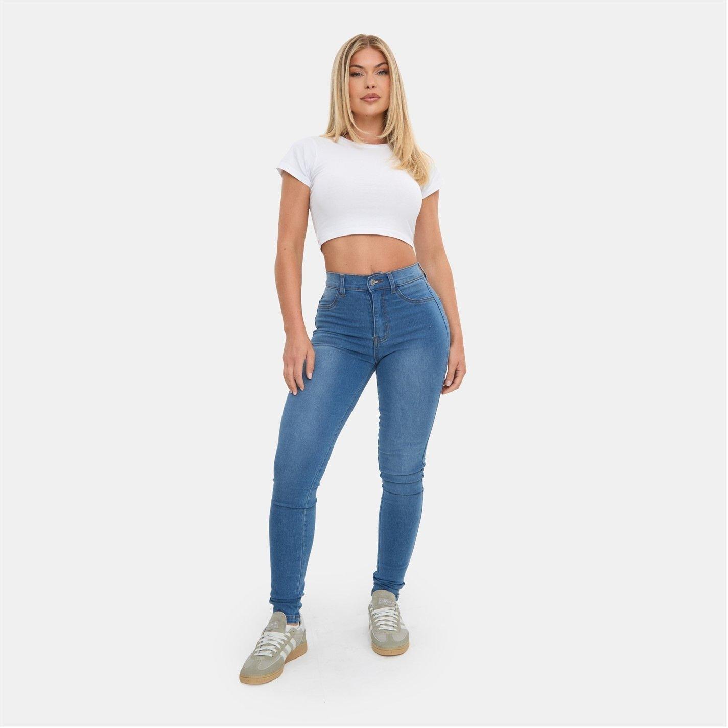 Mid Blue - I Saw It First - High Waisted Skinny Jean - 1