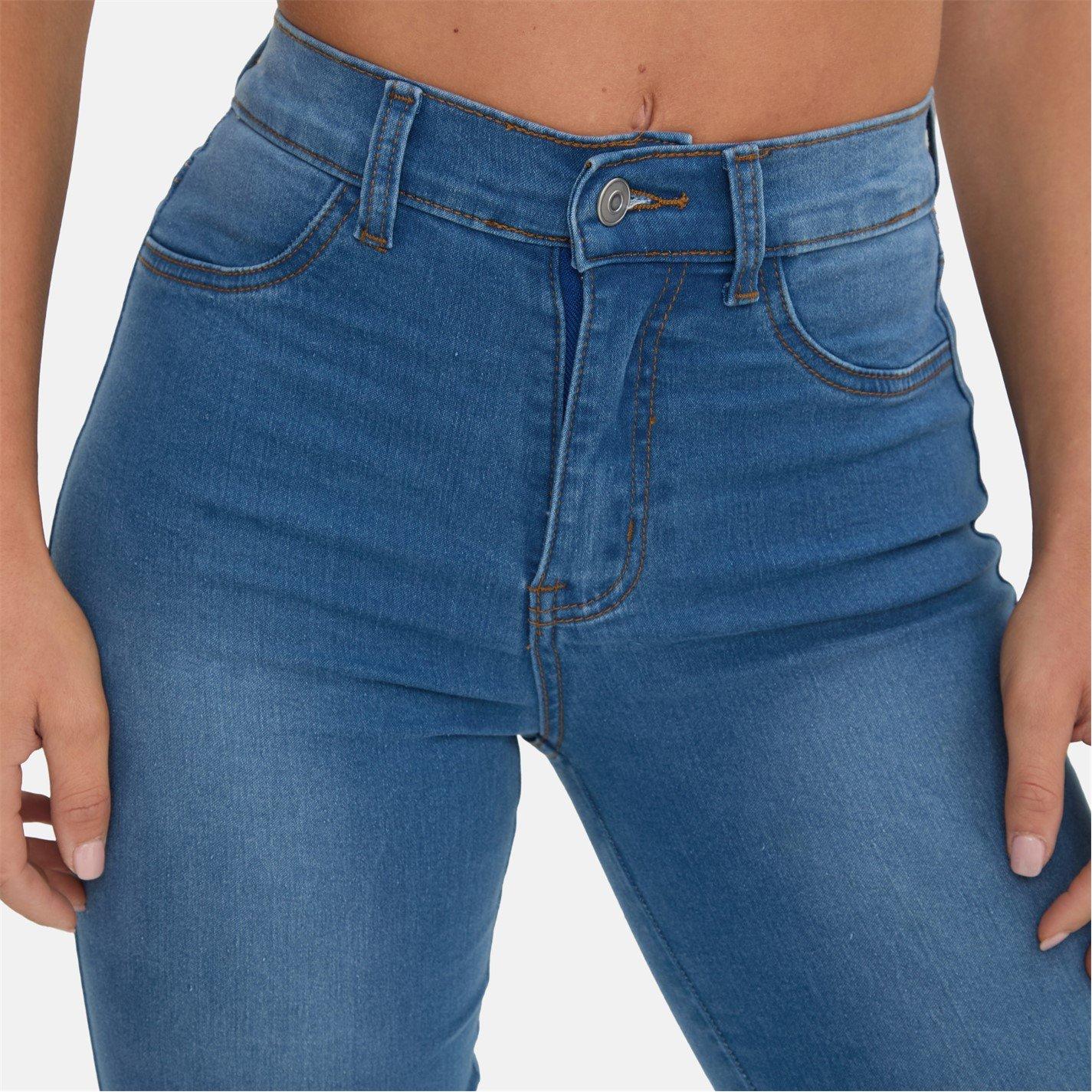 Mid Blue - I Saw It First - High Waisted Skinny Jean - 4
