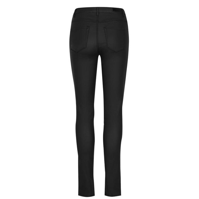 Noir - Only - Only PU Coated Trousers For Ladies - 6