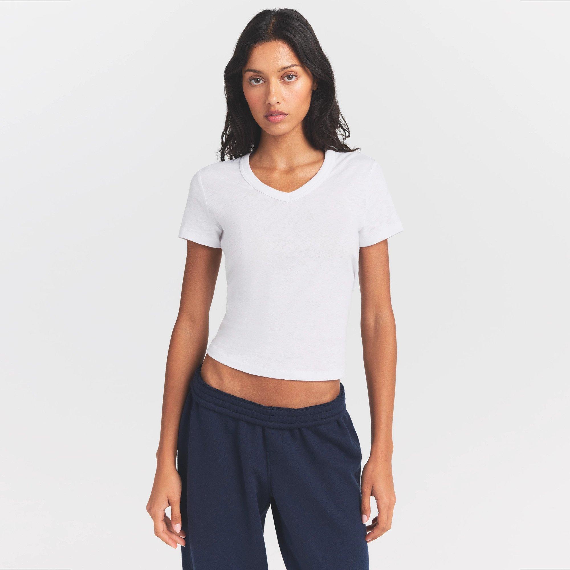 SNOW - SKIMS - Women's Baby V N Tee Cami Top - 2