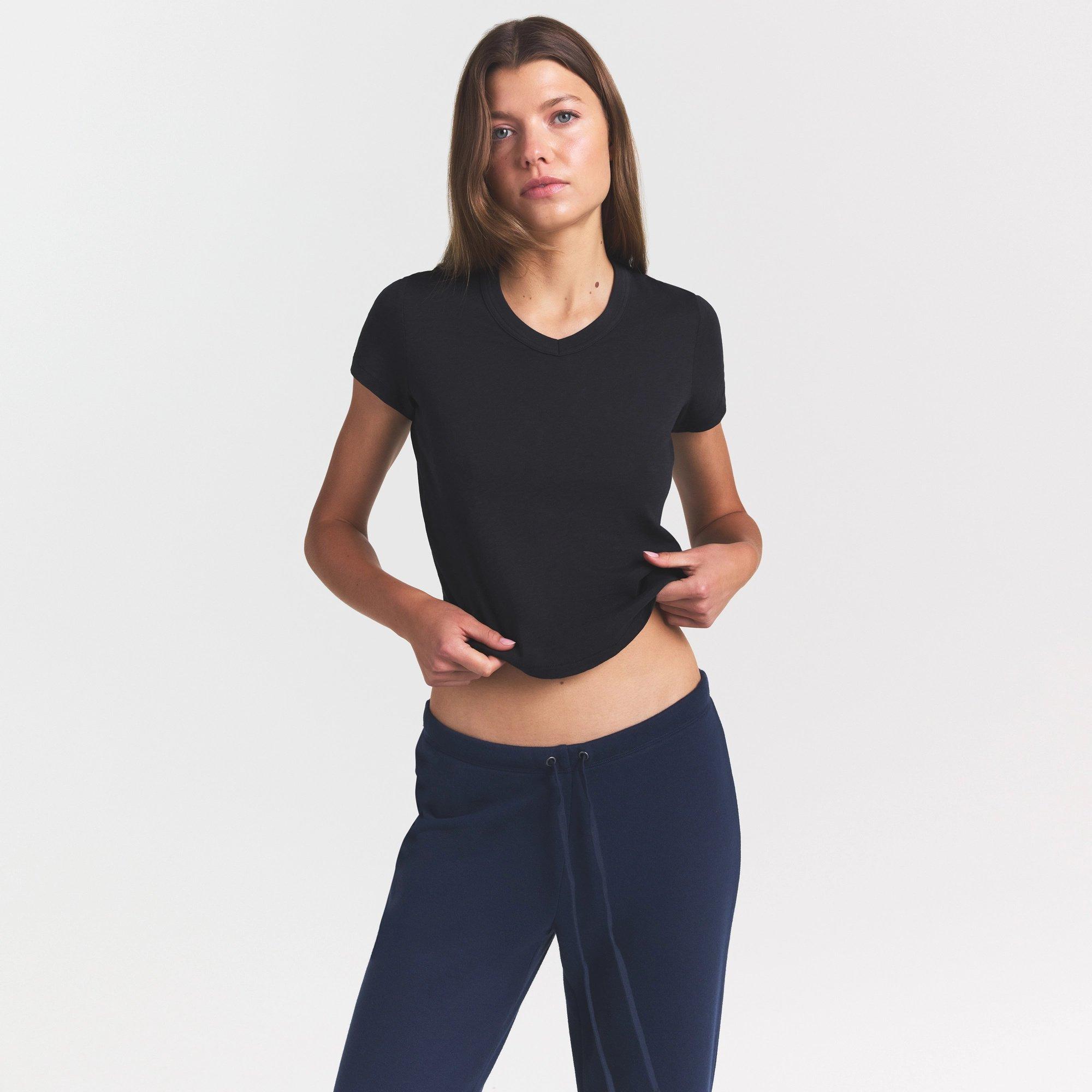 WASHED ONYX - SKIMS - Women's Baby V N Tee Cami Top - 2