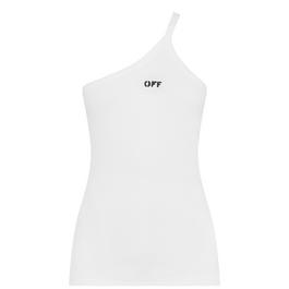 Off White Asymmetrical Tank Top