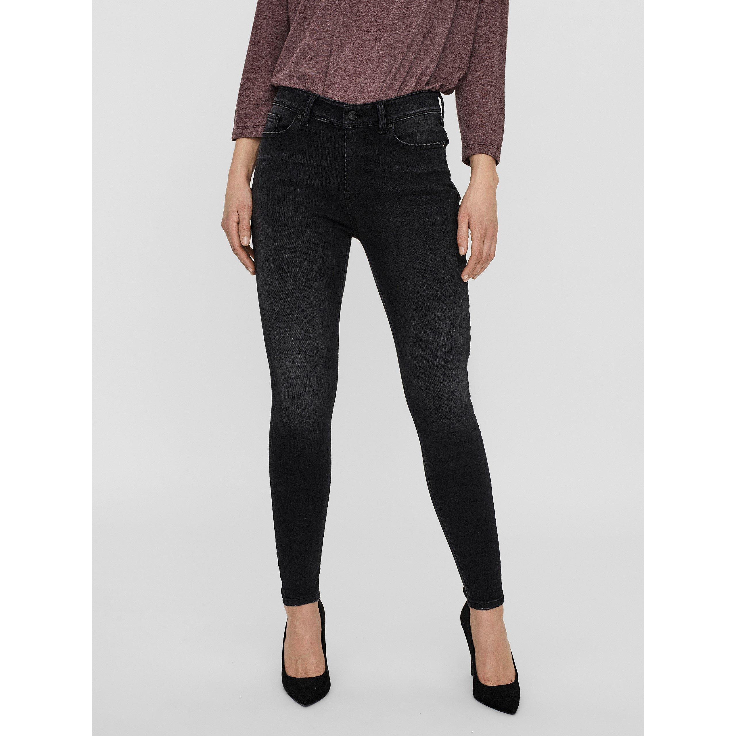 Vero Moda Women's Peach Skinny Jeans - Black Denim - XS L30