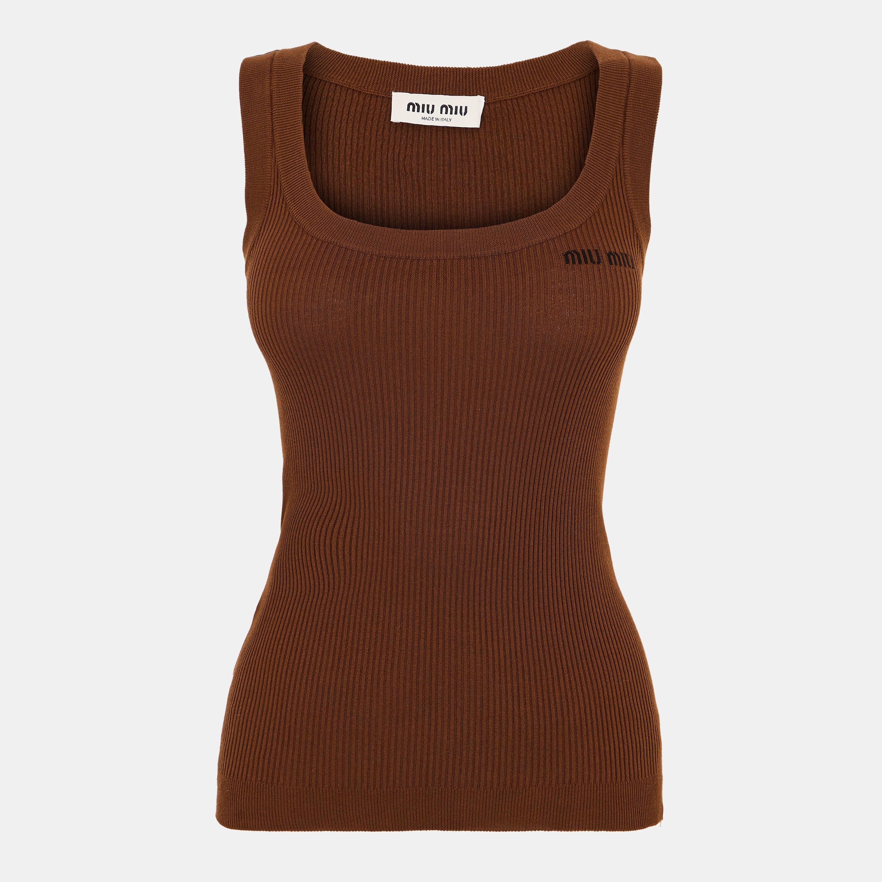 Cacao - Miu Miu - Women's Tank Top - 1