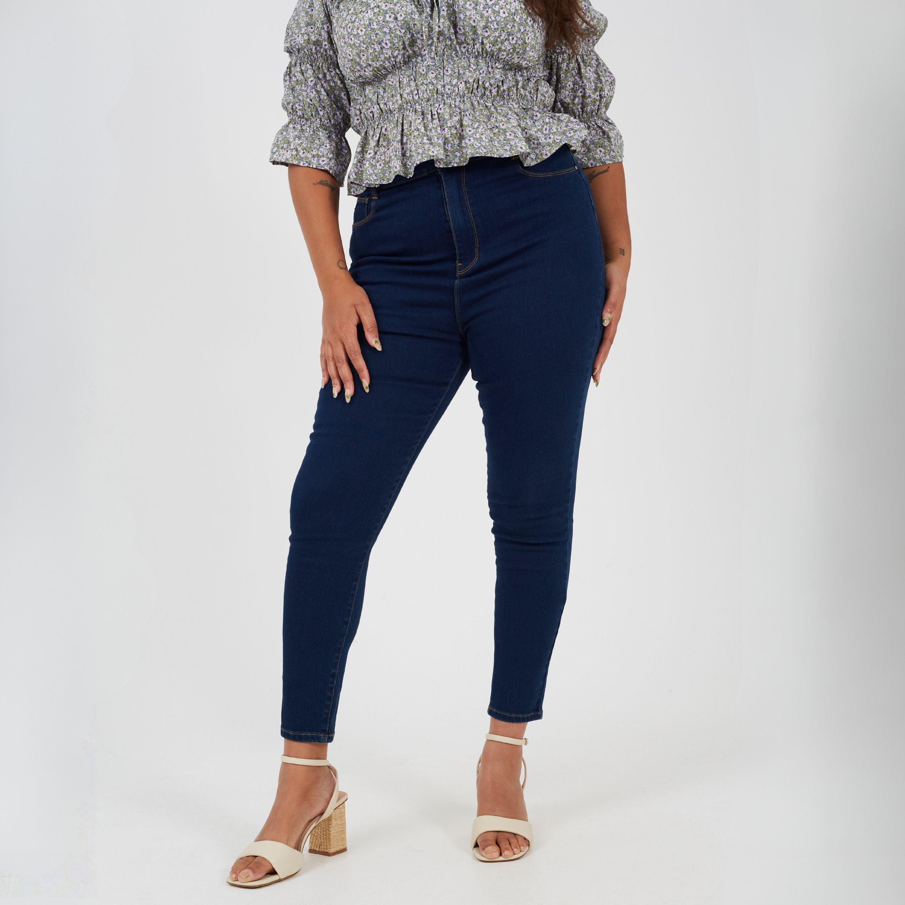 Womens Plus Size Mid Rise Skinny Jean