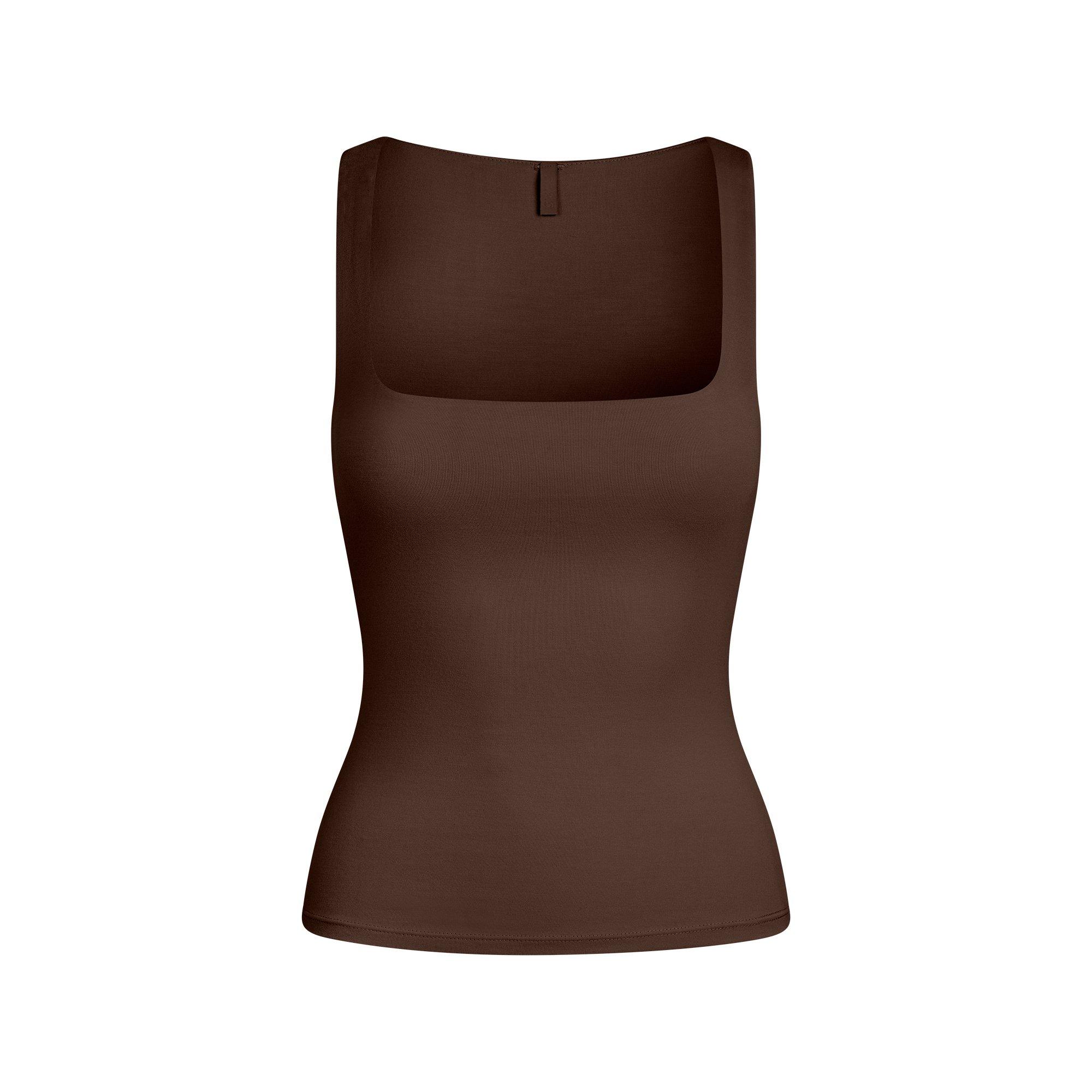 Espresso - SKIMS - Women’s Smooth Layers Square Neck Tank - 1
