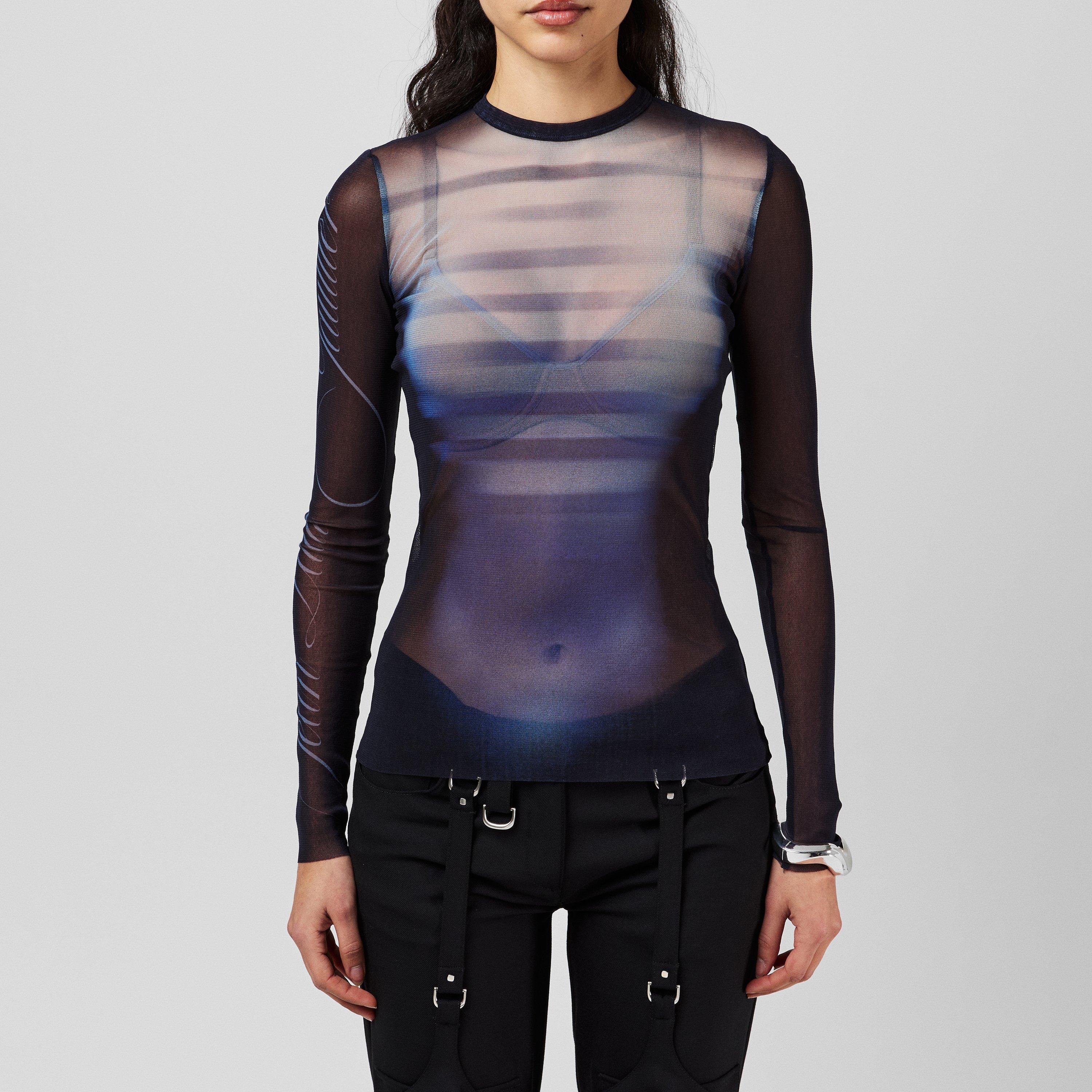 Navy - Jean Paul Gaultier - Women's Long-Sleeve T-Shirt - 1