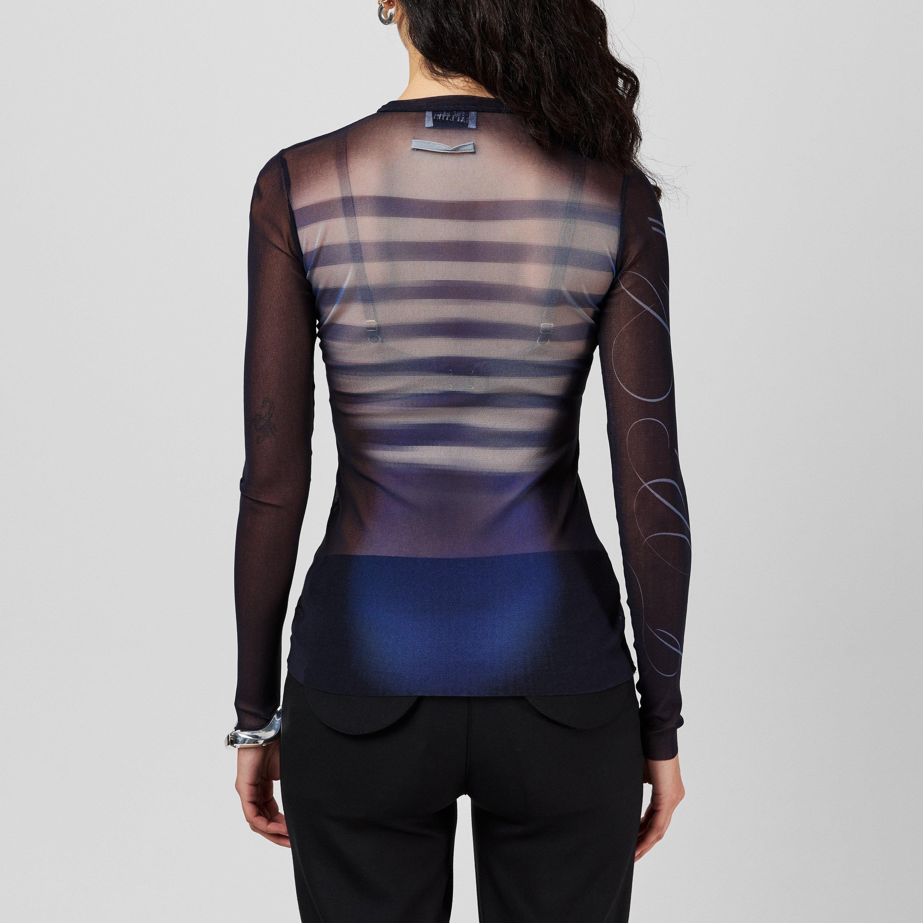 Navy - Jean Paul Gaultier - Women's Long-Sleeve T-Shirt - 3