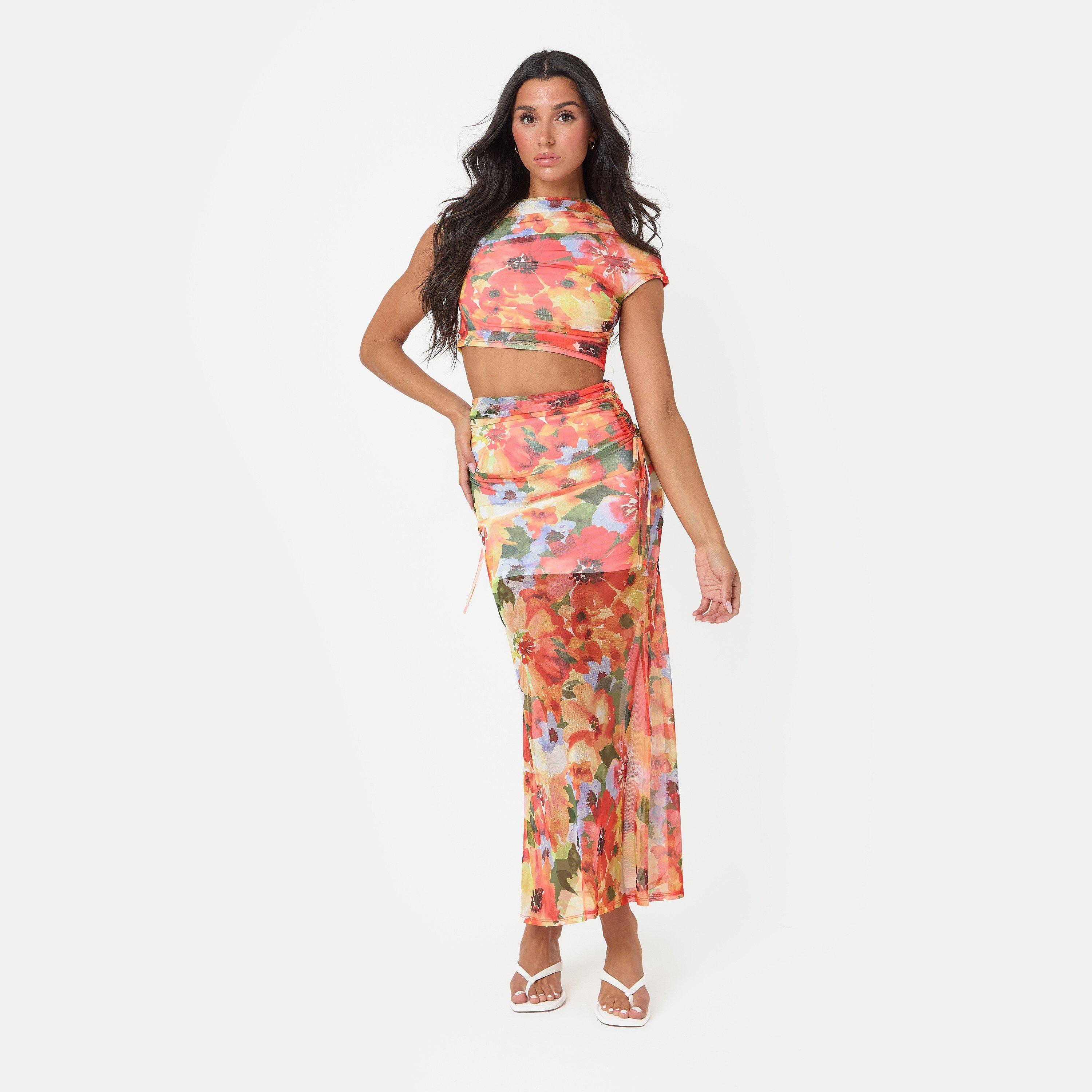 Multi - I Saw It First - Floral Mesh Top - 1