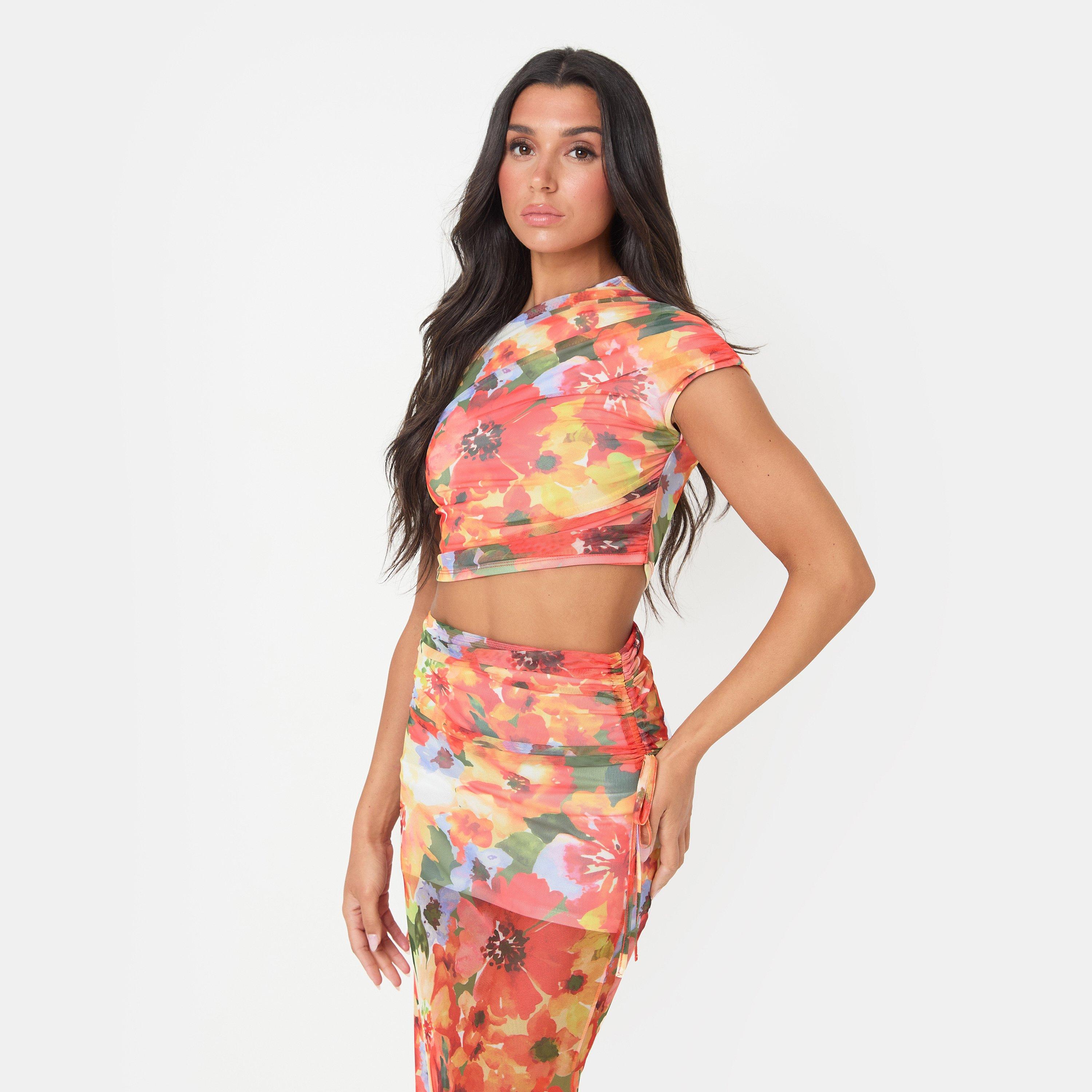 Mehrfarbig - I Saw It First - Floral Mesh Top - 3