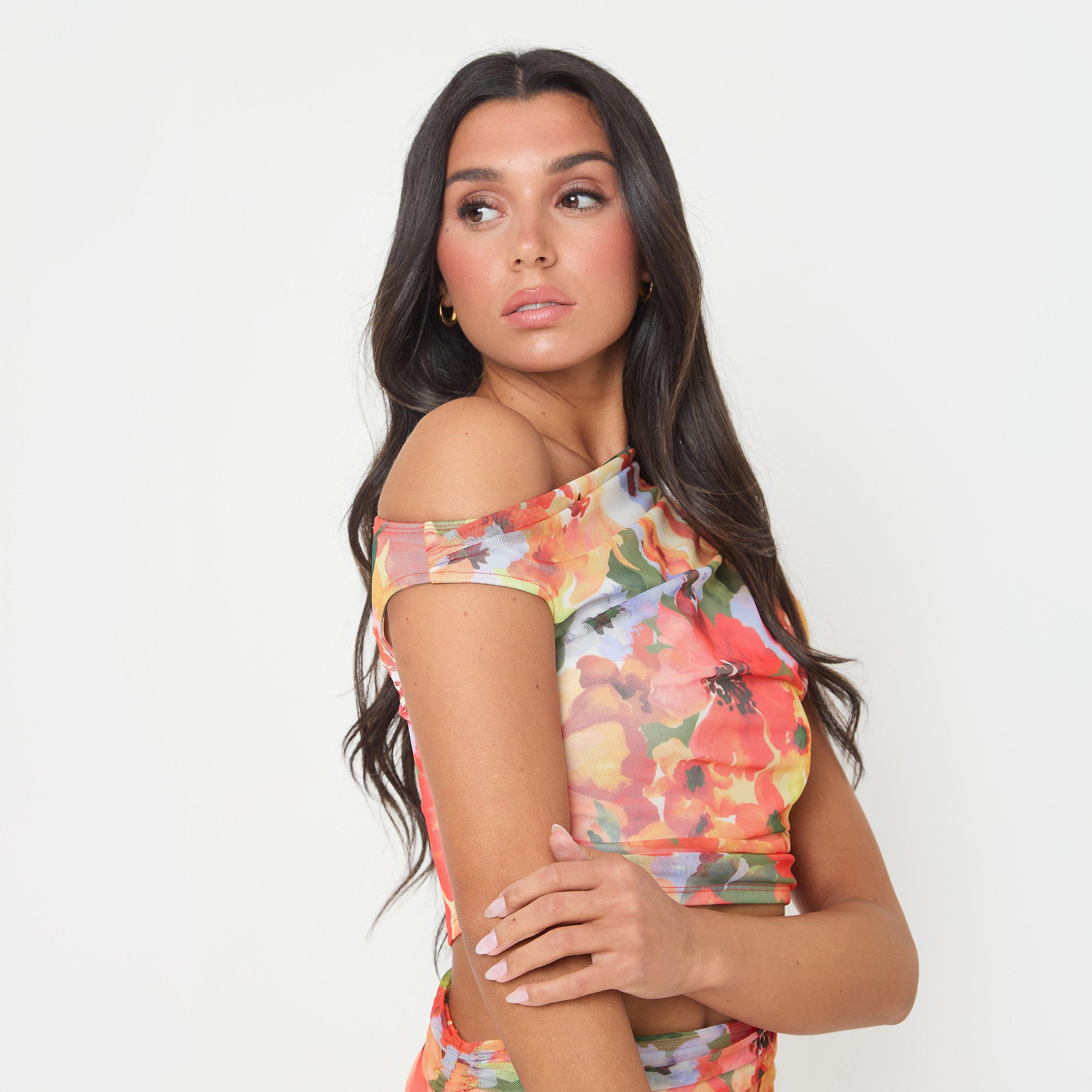 Mehrfarbig - I Saw It First - Floral Mesh Top - 5