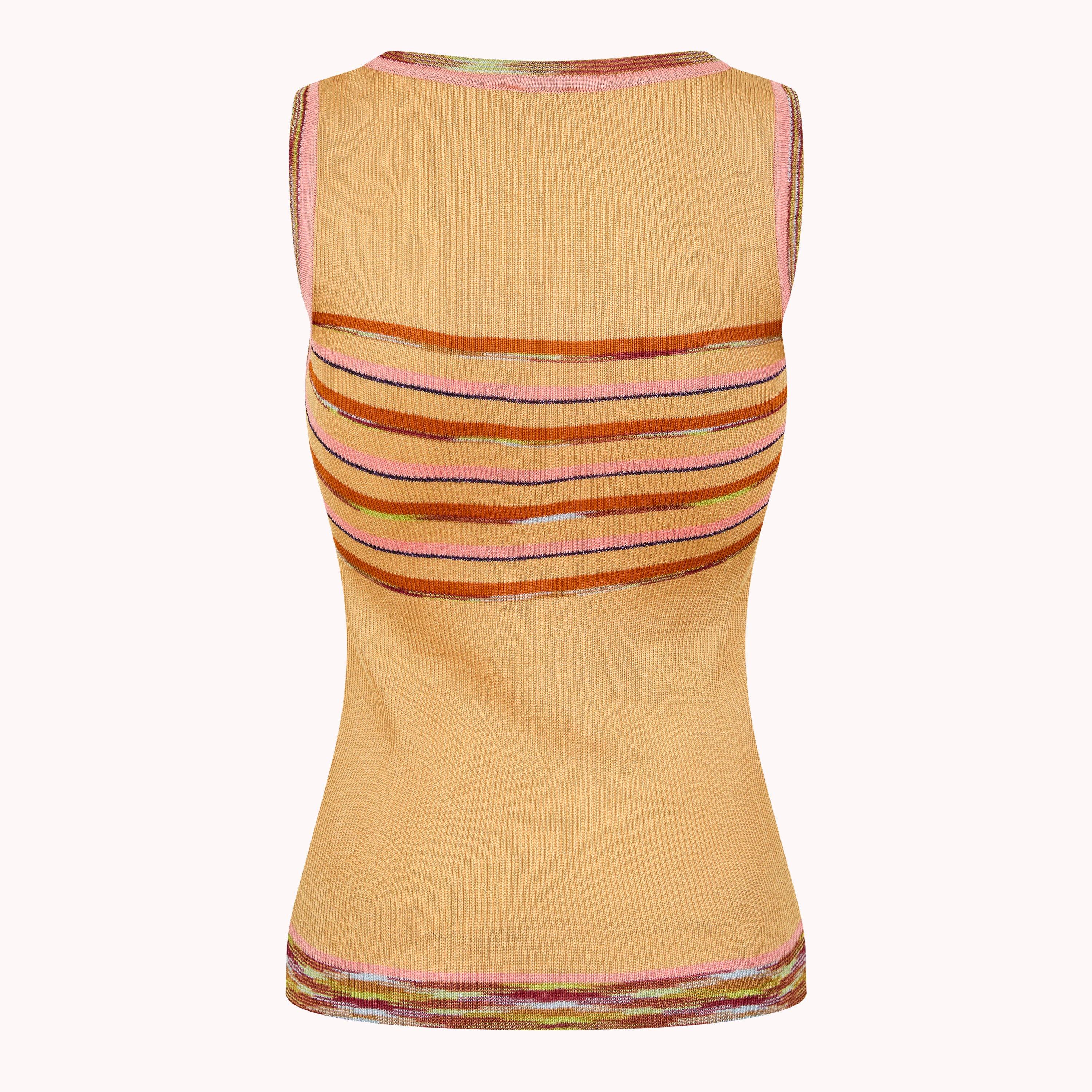 Multicolor - Missoni - Women's Striped Knitted Tank Vest - 2