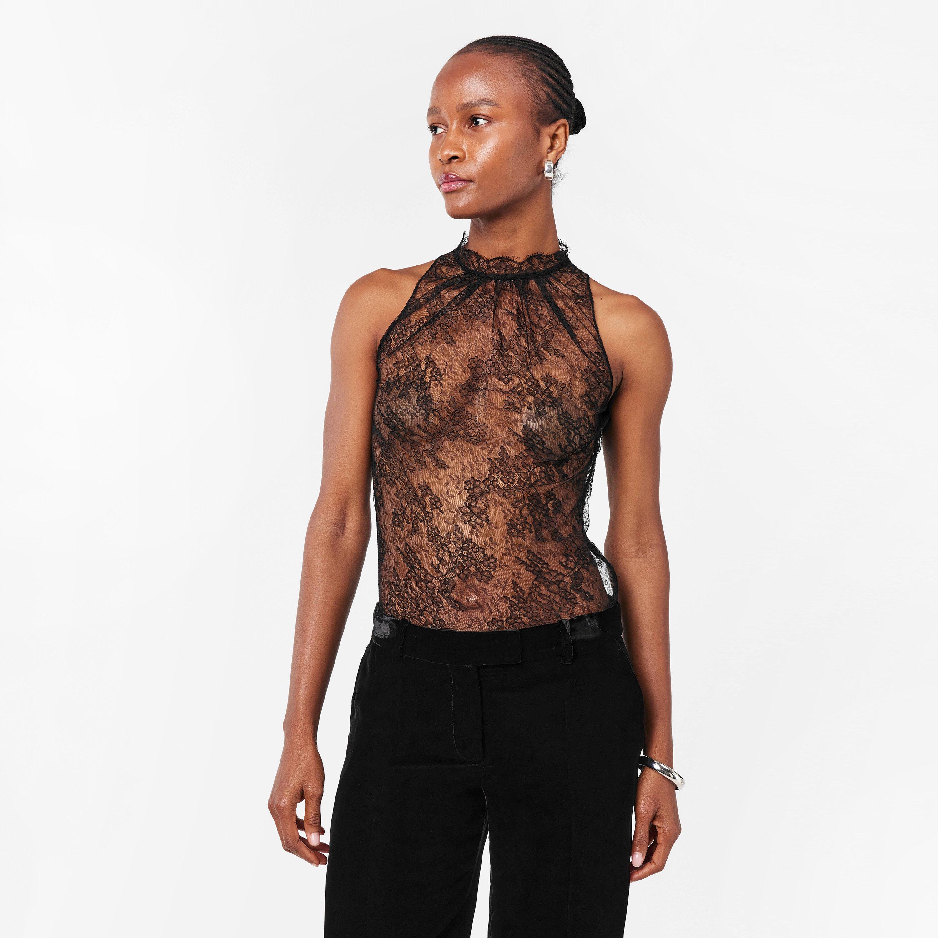 Black - Alexander McQueen - Women's Alex Flor Lace Vest - 3