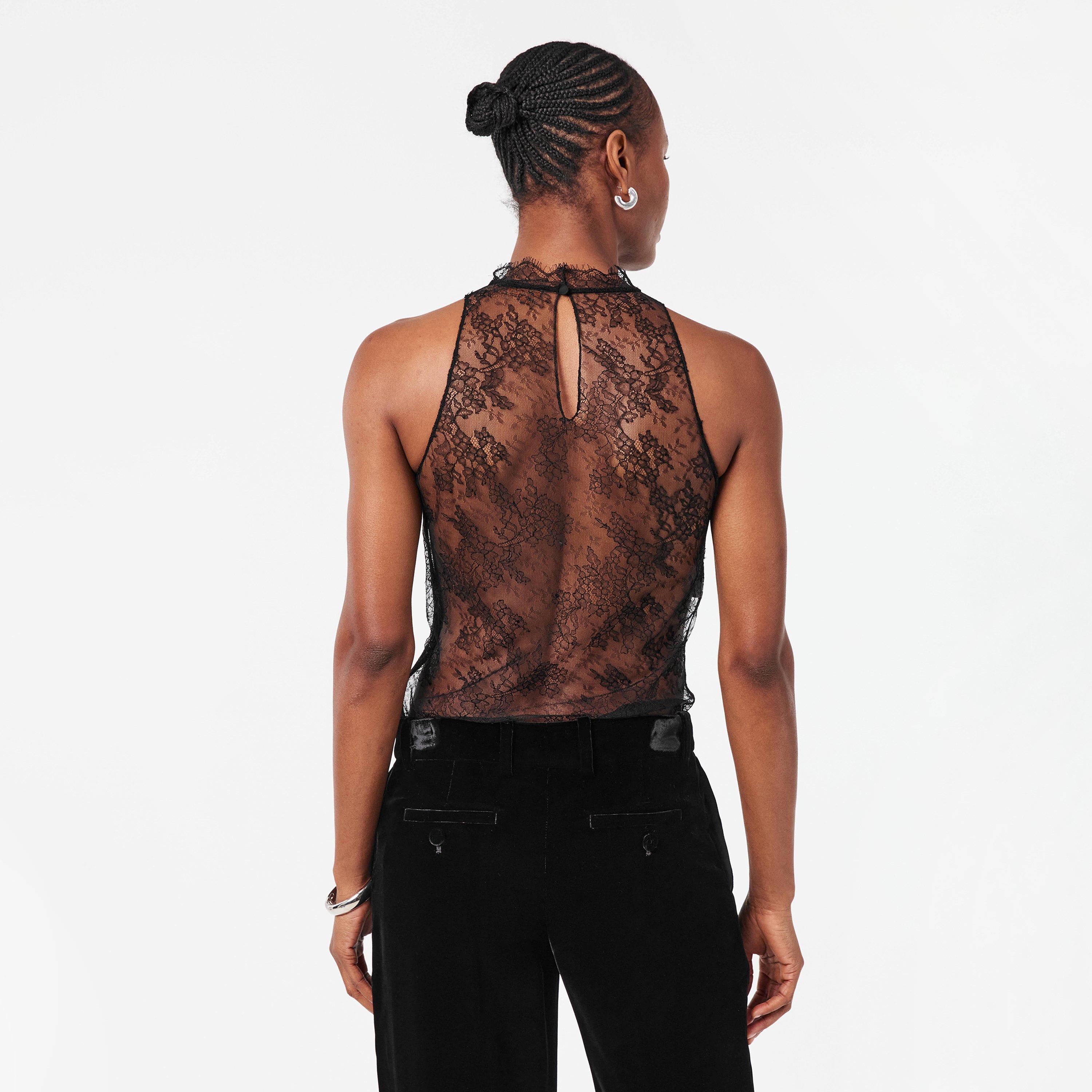 Black - Alexander McQueen - Women's Alex Flor Lace Vest - 4