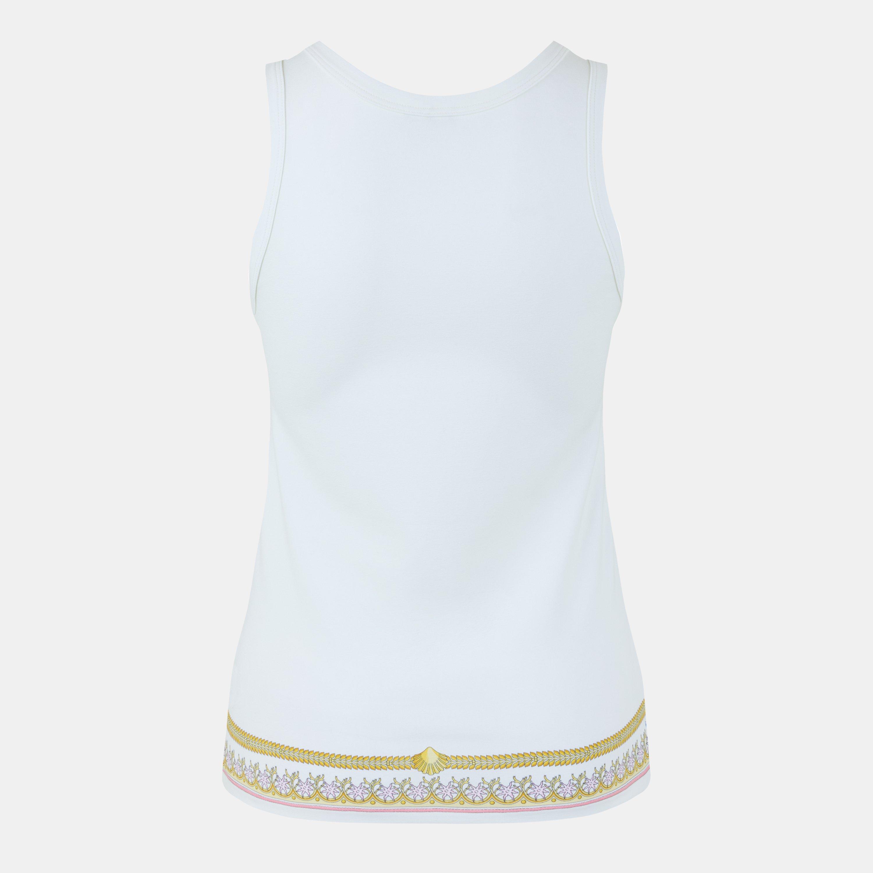 Eggshell - Versace - Women's Barocco Printed Tank Vest - 2