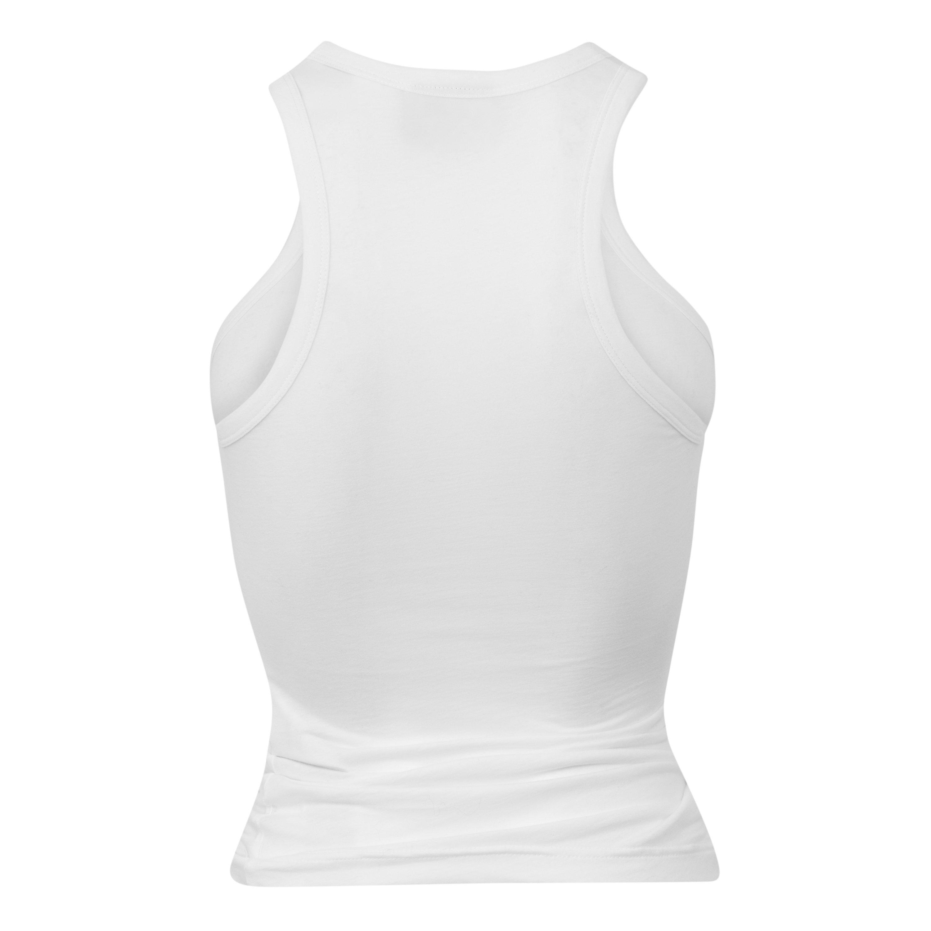 White - Balenciaga - Bal Knotted Tank Top Ld64 - 2