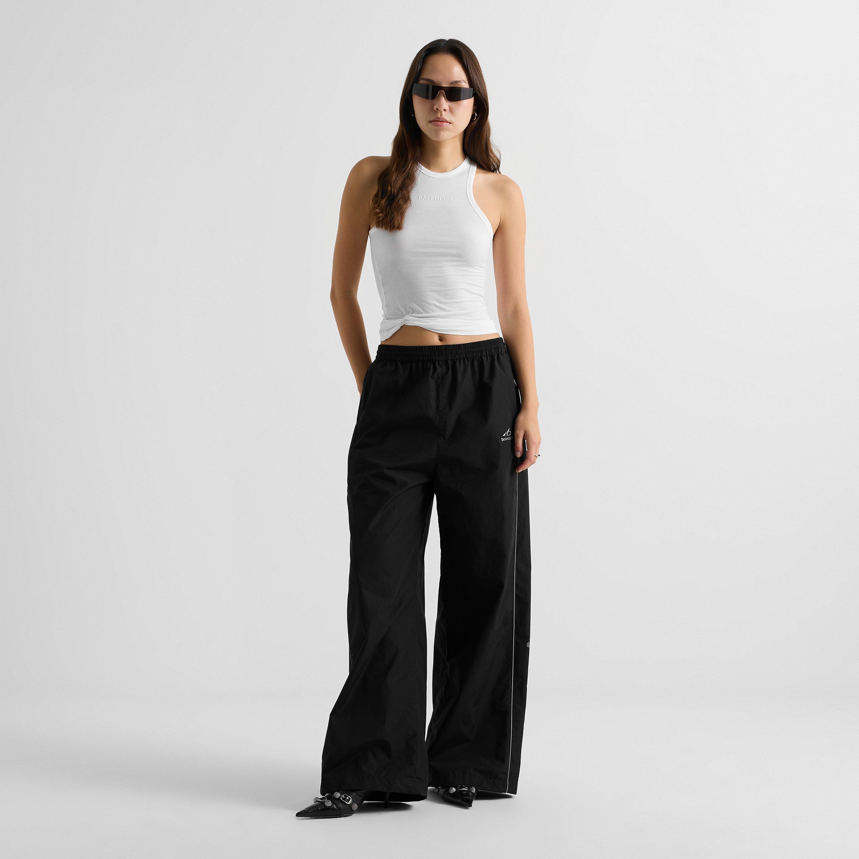 White - Balenciaga - Women's Knotted Cotton Tank Top - 6