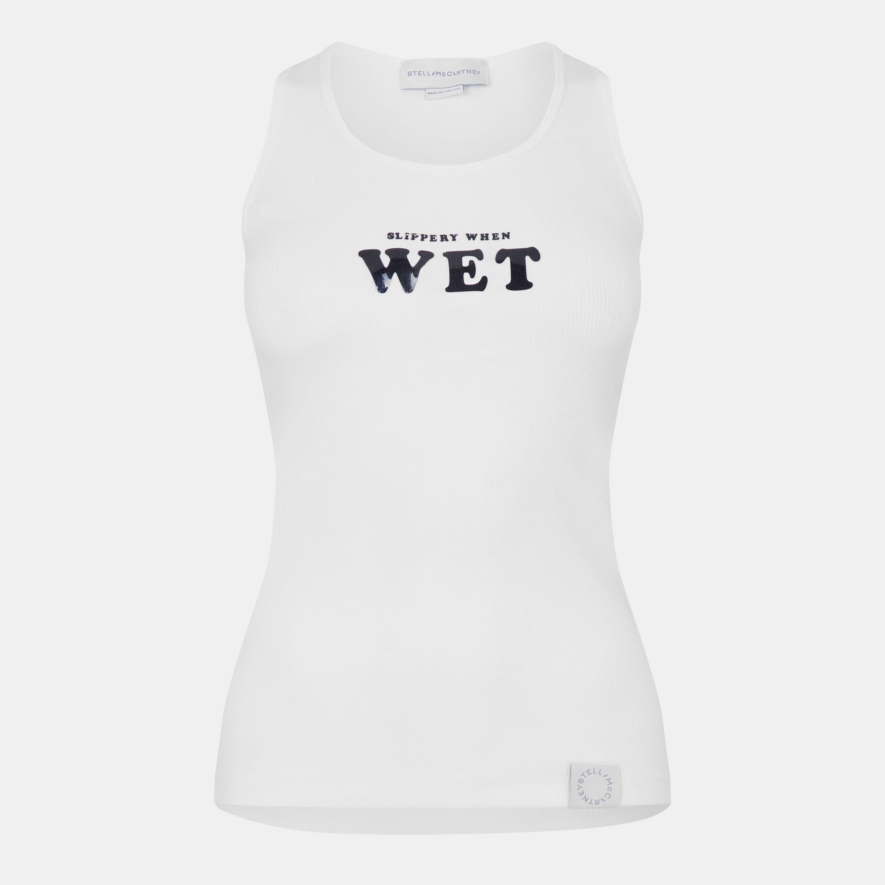 Pure White - Stella McCartney - Women's Printed Racerback Vest - 1