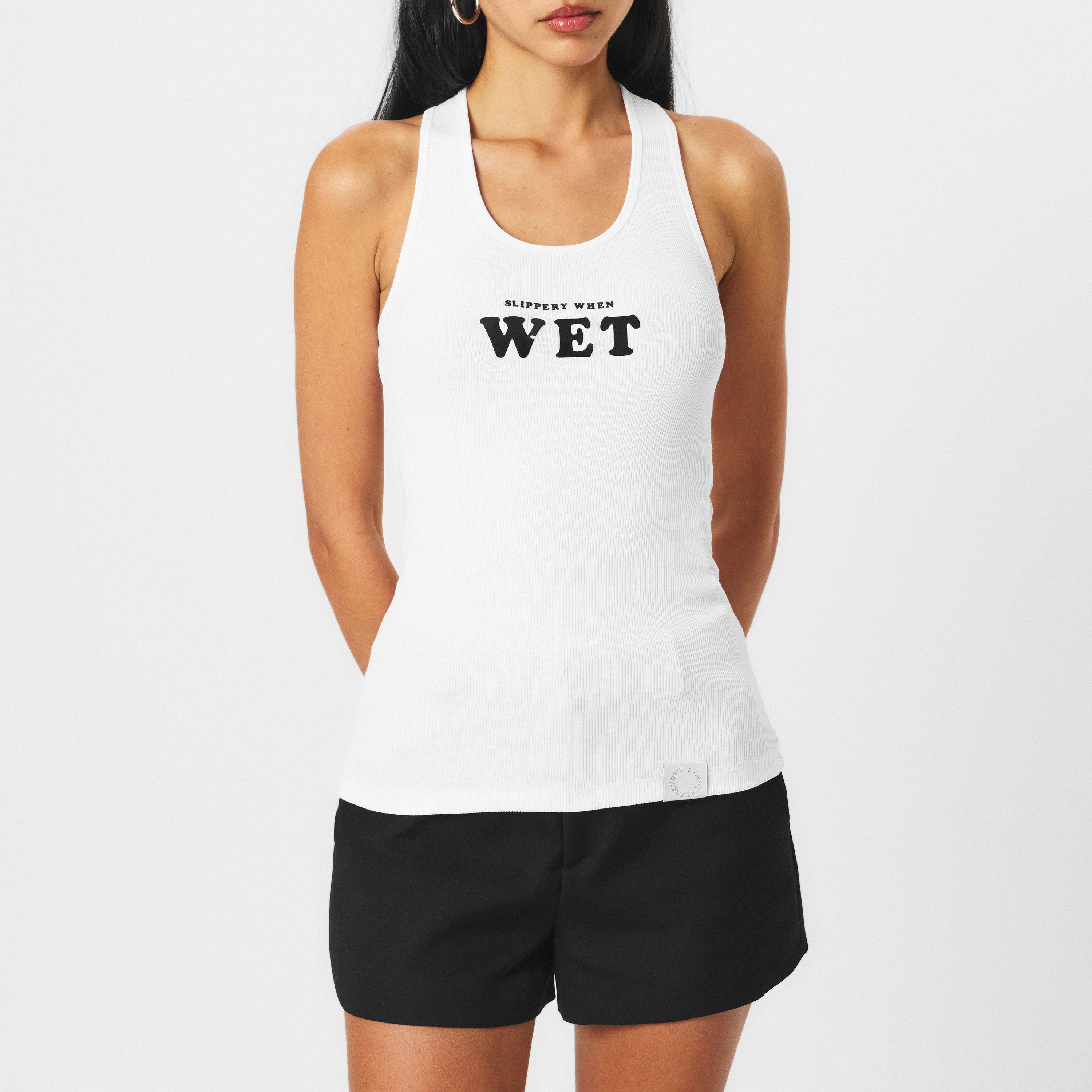 Pure White - Stella McCartney - Women's Printed Racerback Vest - 3