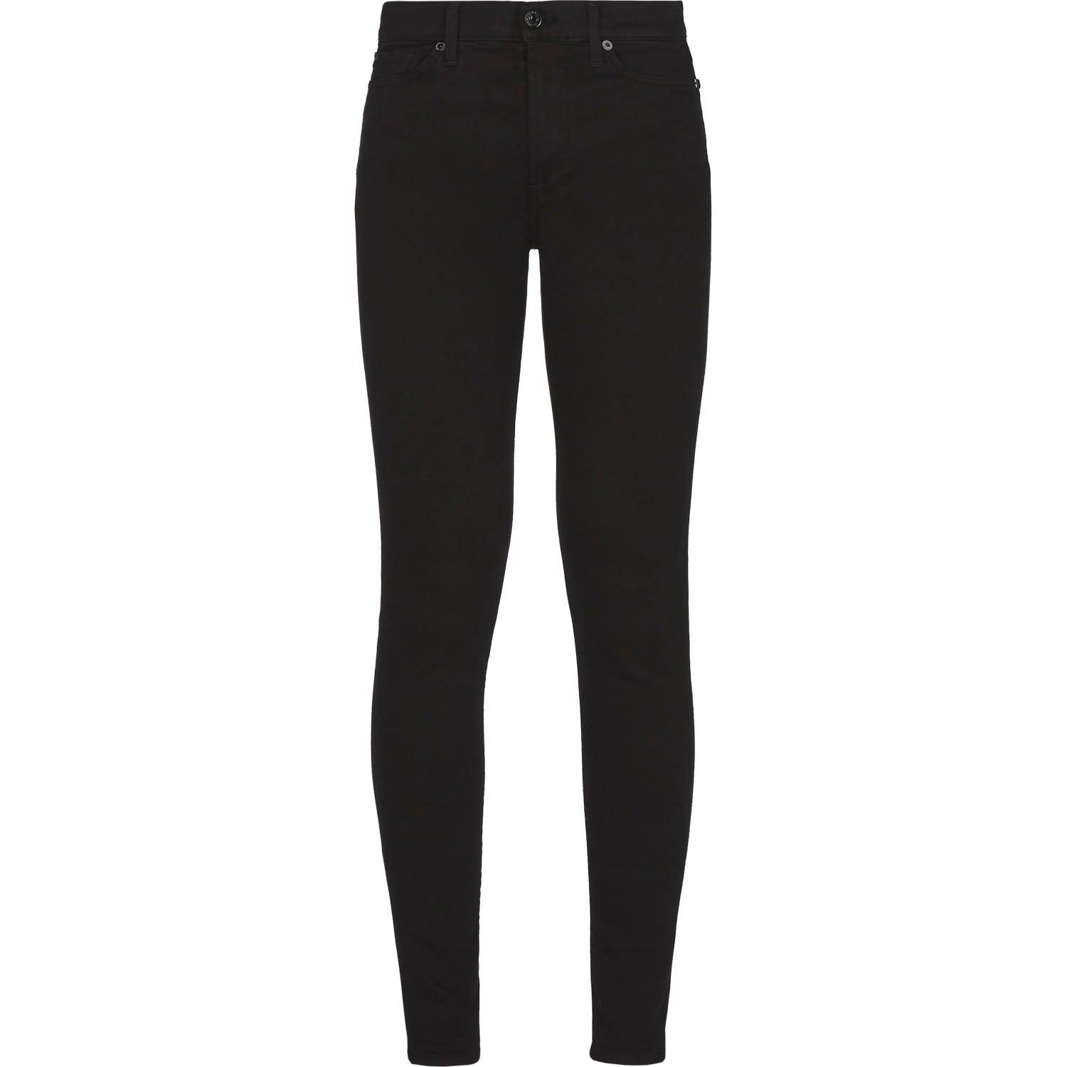 Rinsed Black - 7 For All Mankind - Slim Illusion Skinny Jeans - 1