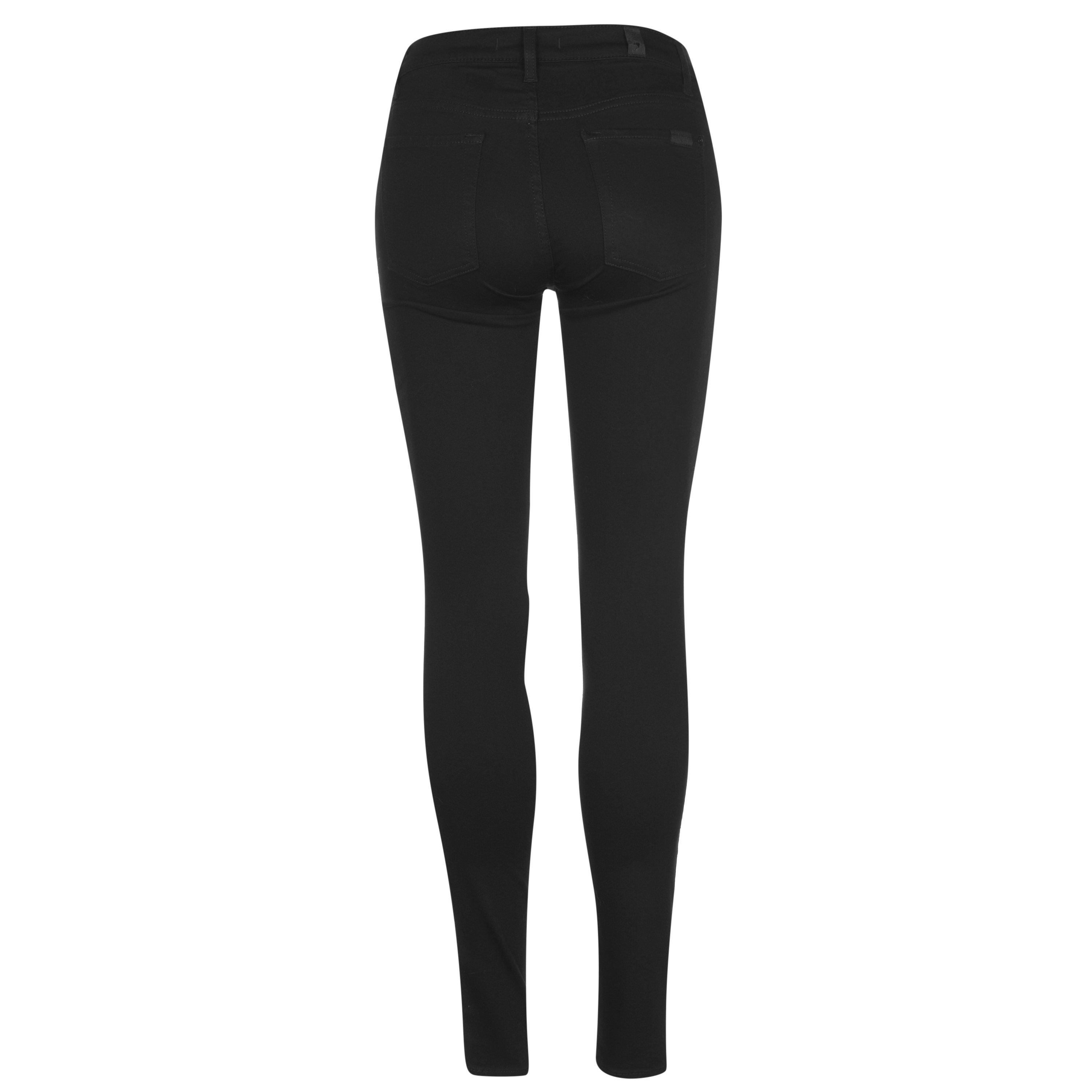 Rinsed Black - 7 For All Mankind - Slim Illusion Skinny Jeans - 5