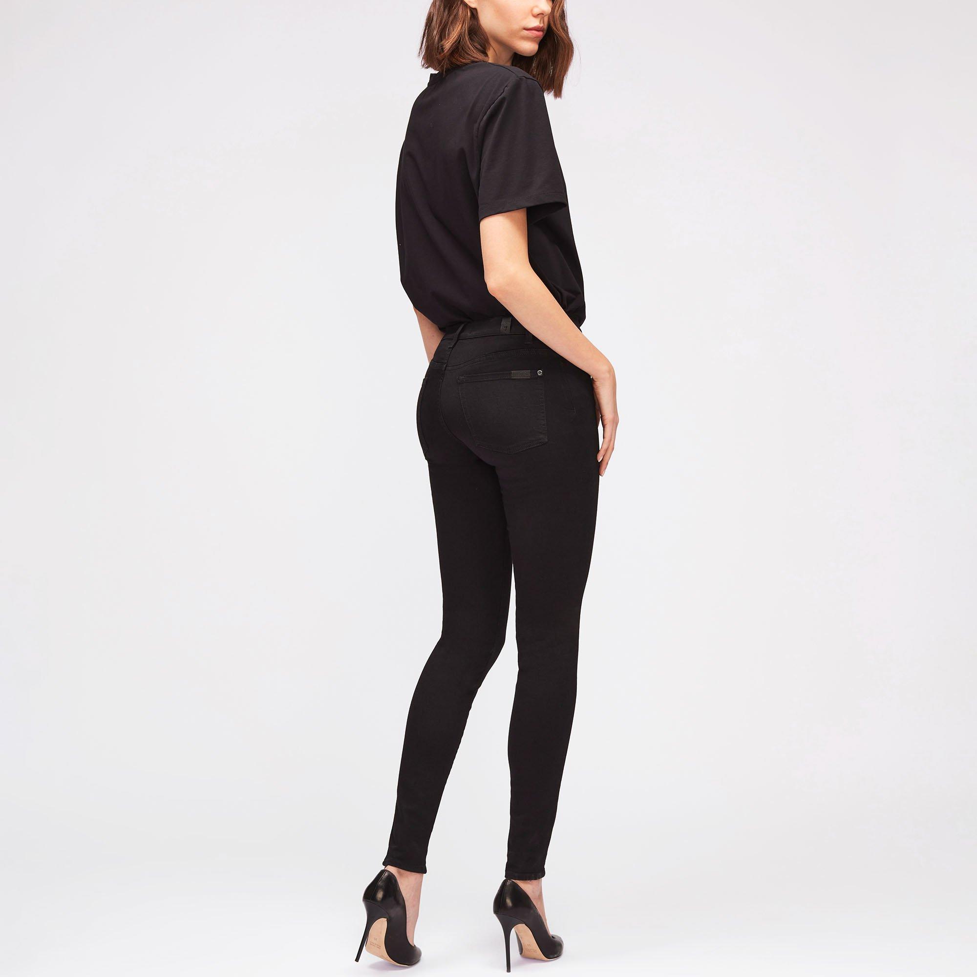 Rinsed Black - 7 For All Mankind - Slim Illusion Skinny Jeans - 3