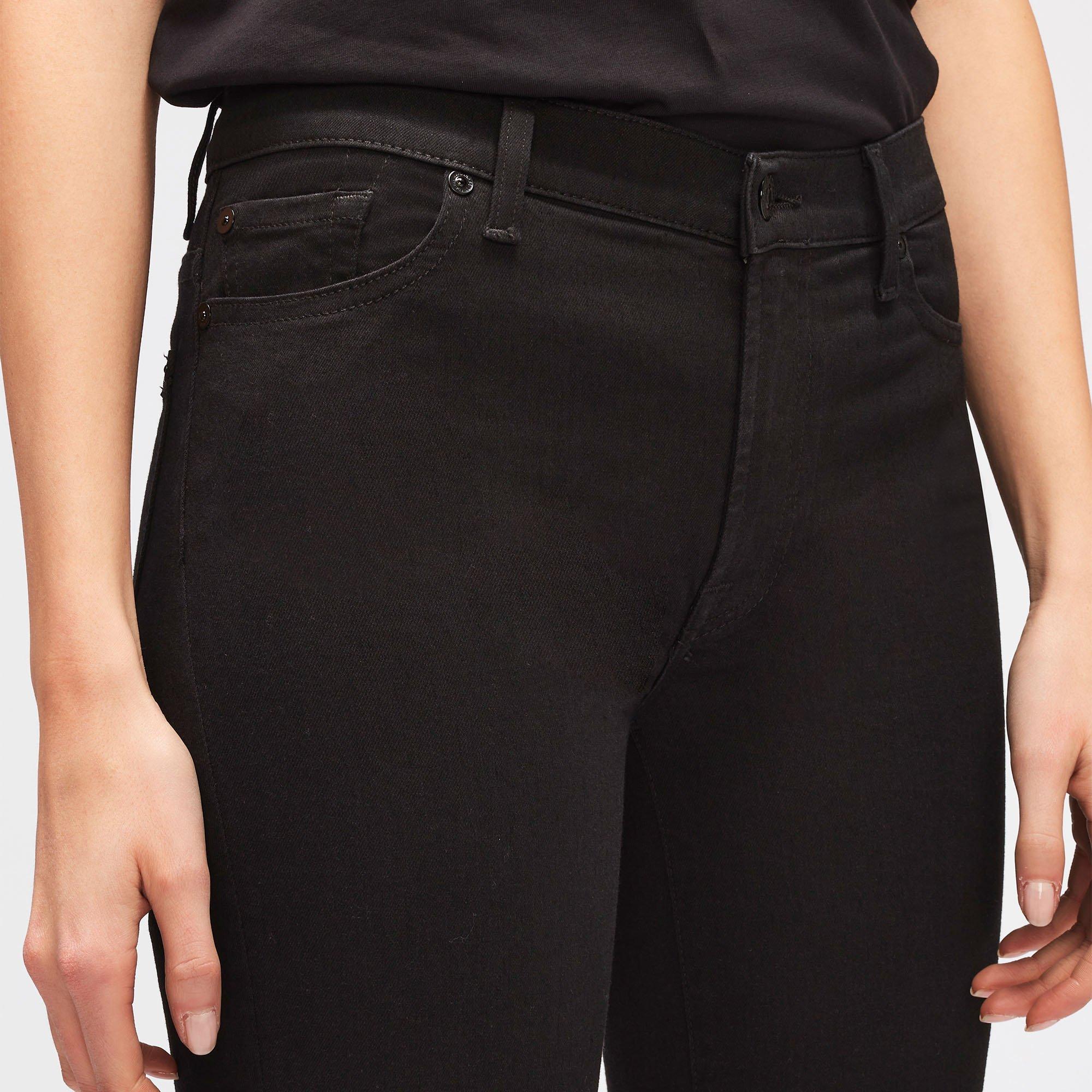 Rinsed Black - 7 For All Mankind - Slim Illusion Skinny Jeans - 4