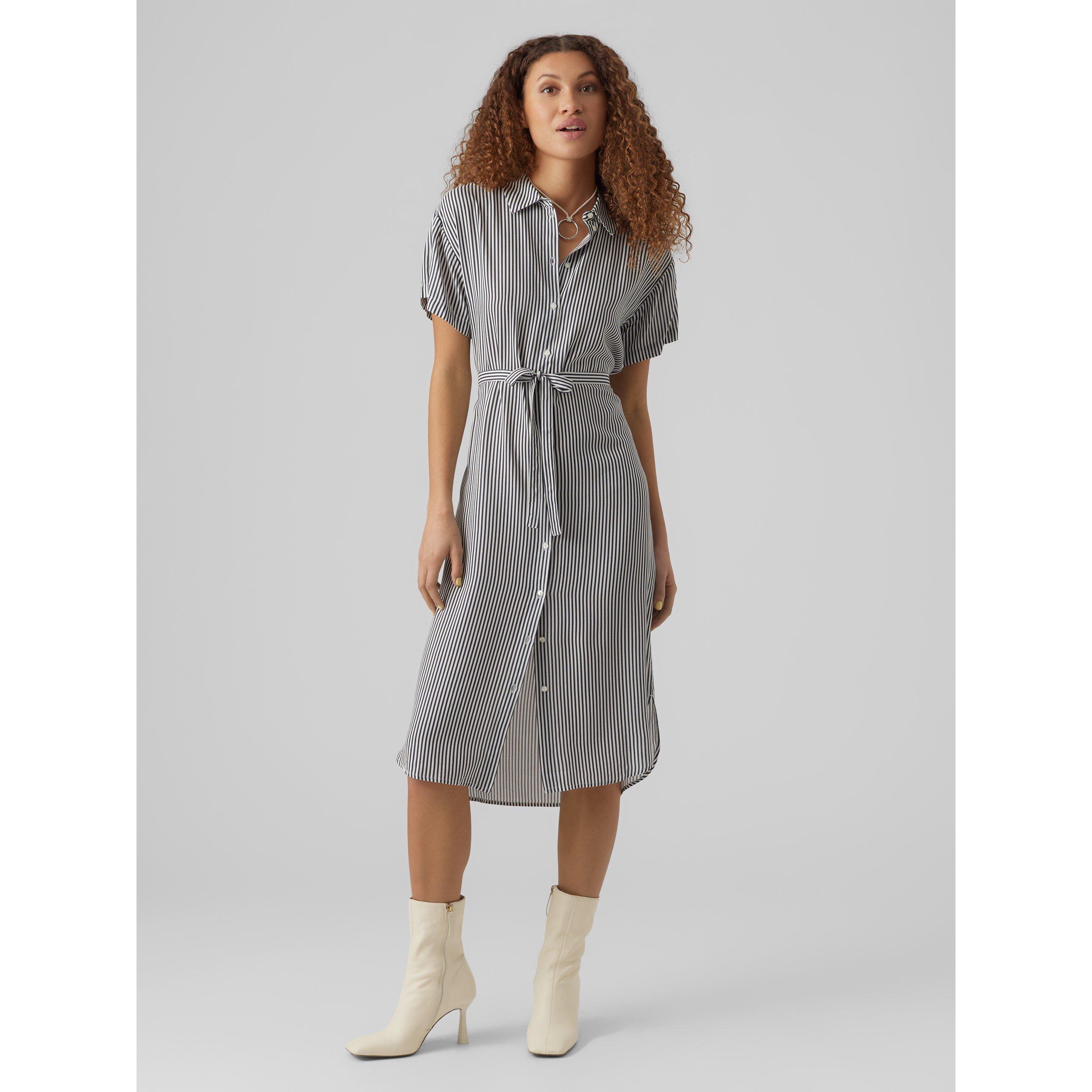 Inchiostro Bianco Neve - Vero Moda - Women's Bumpy Shirt Dress - 2