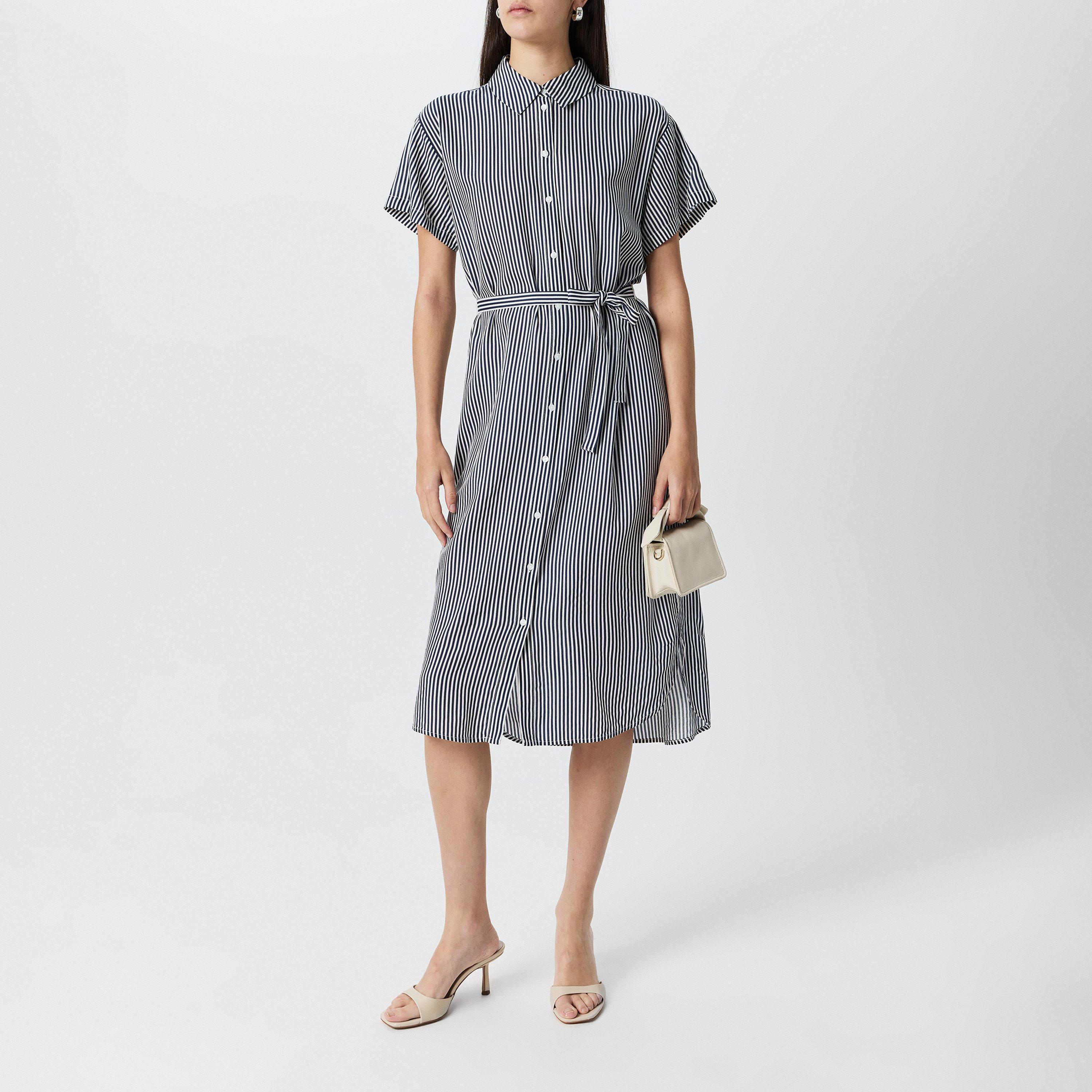 Inchiostro Bianco Neve - Vero Moda - Women's Bumpy Shirt Dress - 6
