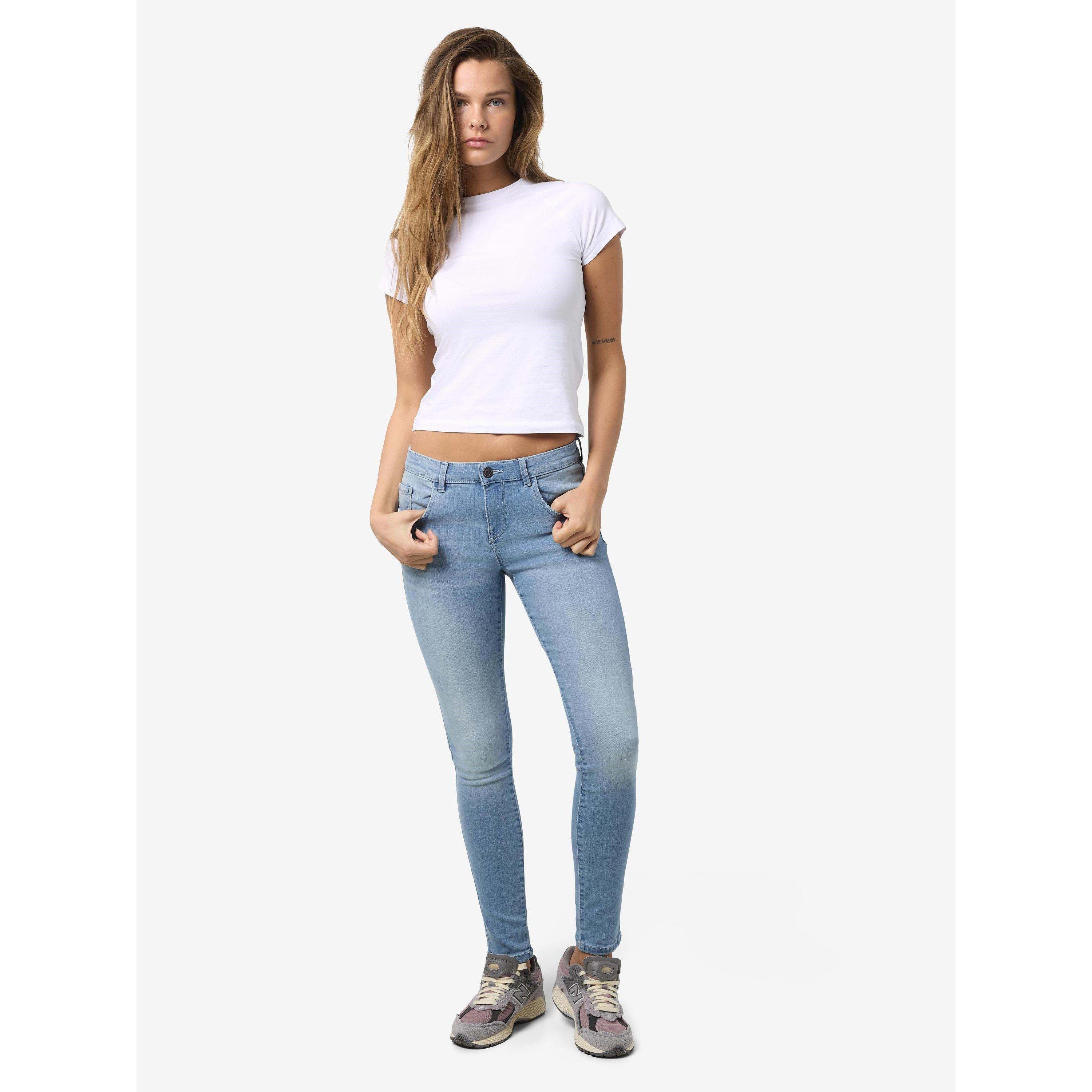 Lt Blauwe Spijkerstof - Noisy May - Shaper Skinny Jeans - 7