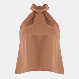 I Saw It First Satin Halter Neck Top