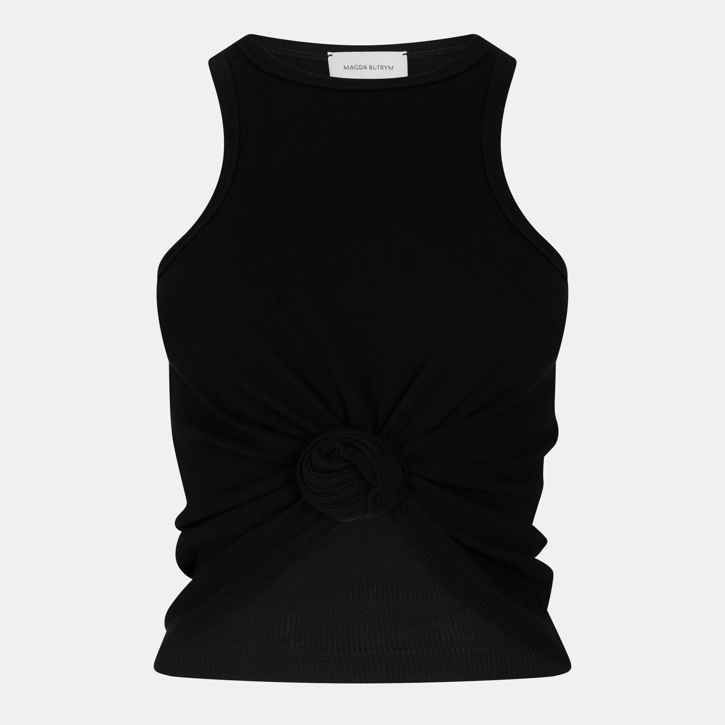 Black - Magda Butrym - Women's Knot Tank Vest - 1