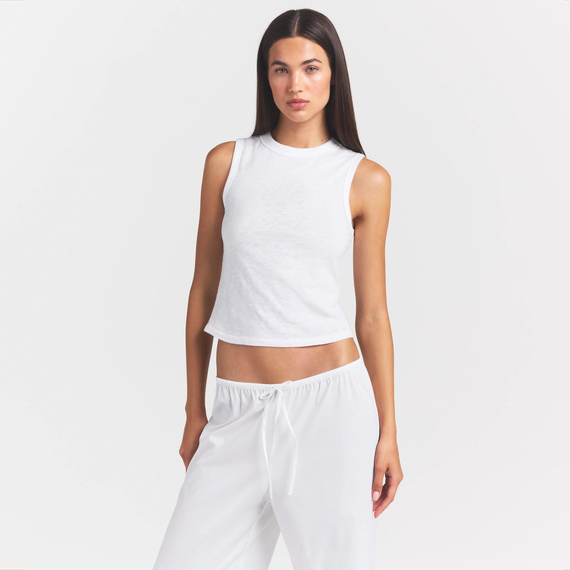SNOW - SKIMS - Women's High Crew Tank Cami Top - 2