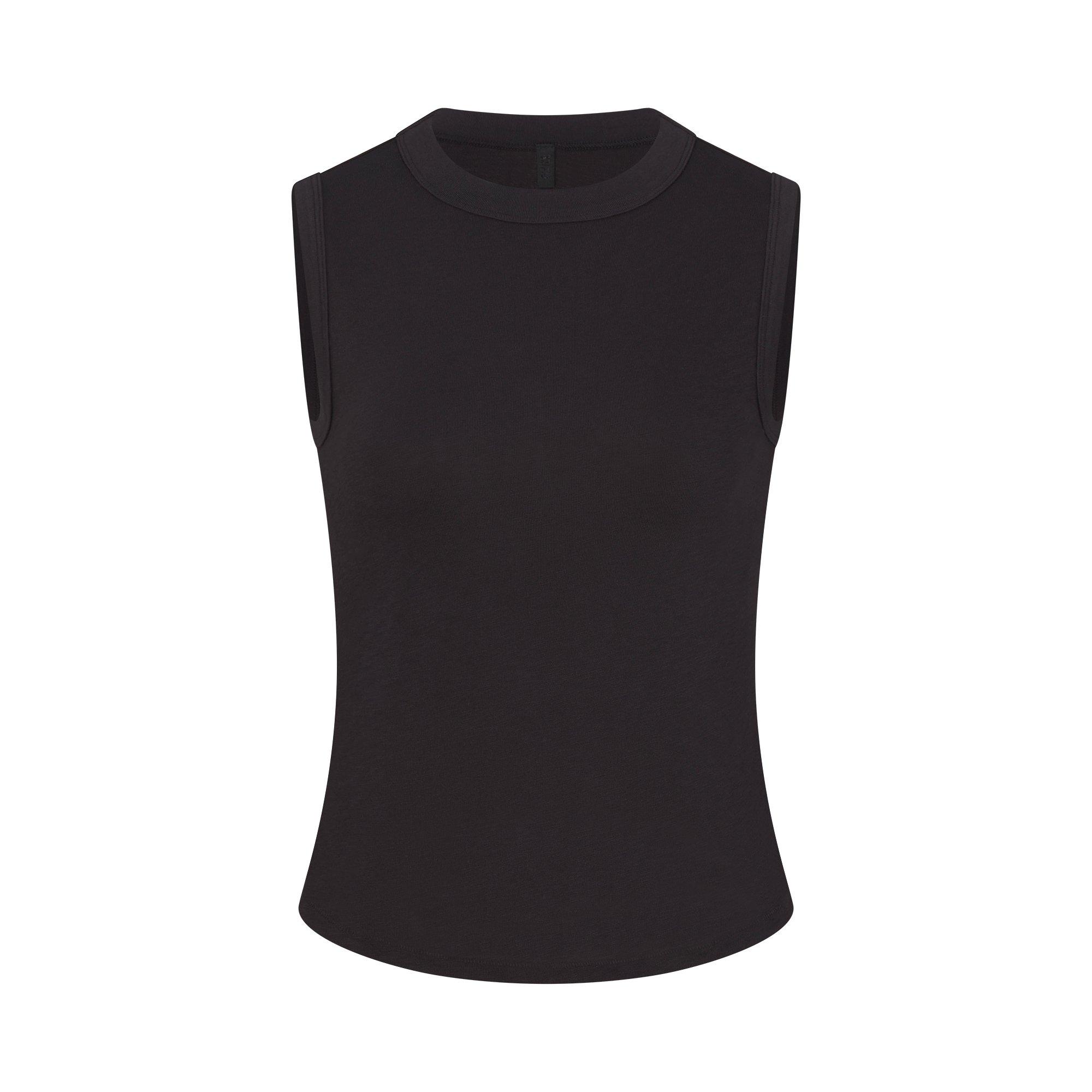SKIMS Women's High Crew Tank Cami Top - WASHED ONYX - Size 8 (XS)