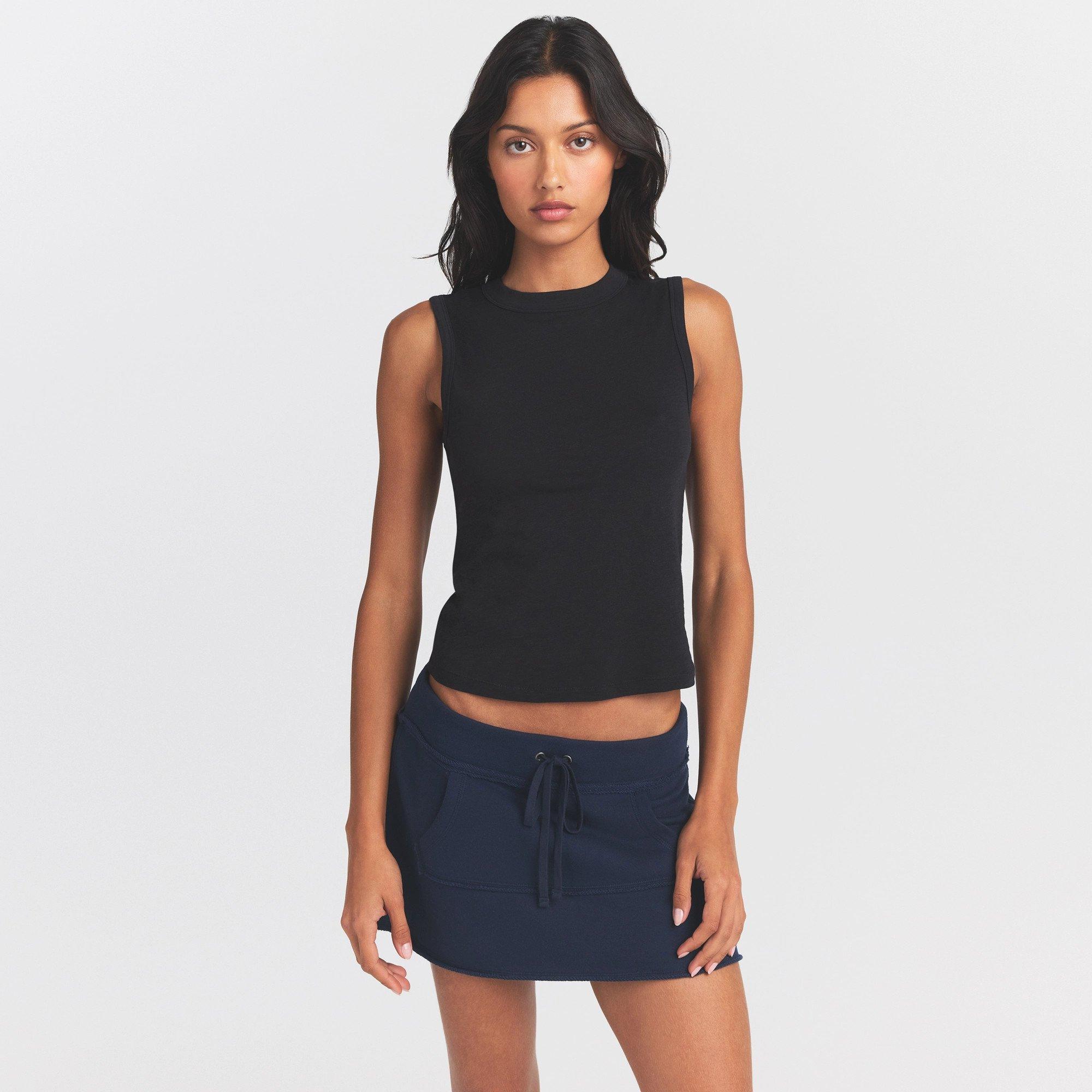 WASHED ONYX - SKIMS - Women's High Crew Tank Cami Top - 2