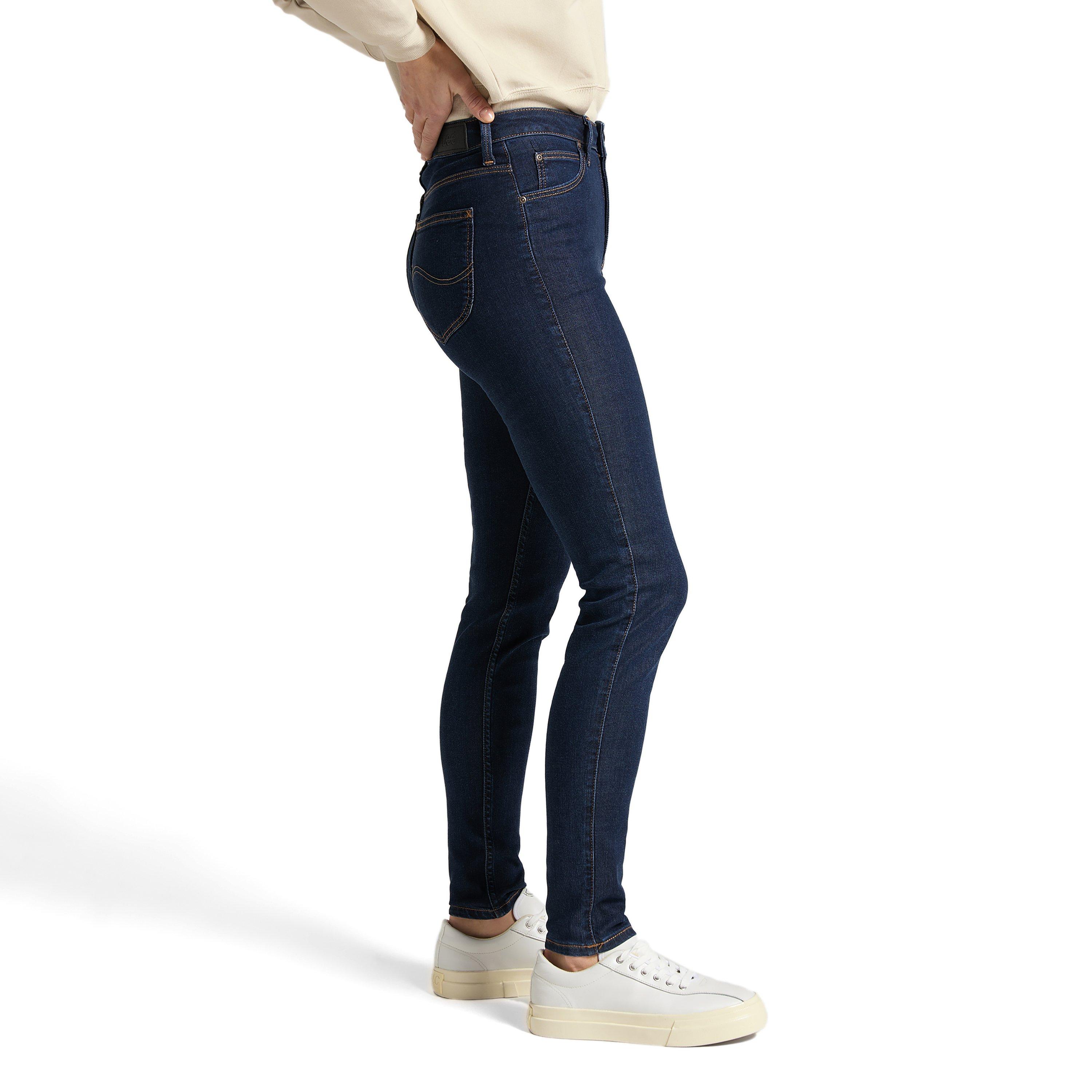 Lee Girl's Super Stretch Skinny Jeans - Blue Shape, Adjustable Waist With Rhinestone Buttons, Size 5 - View #8