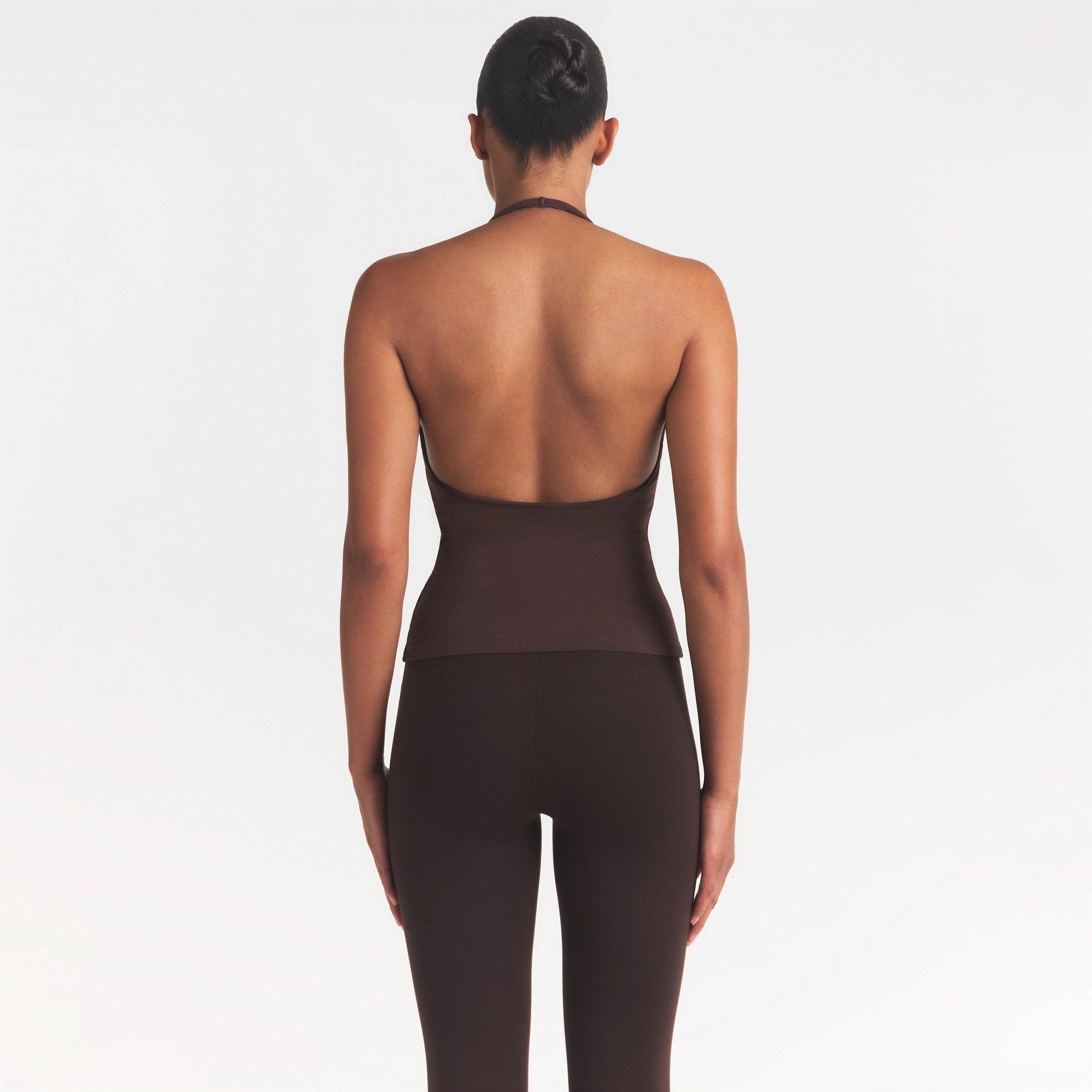 Cocoa - SKIMS - Women's Smooth Layers Halter-Neck Slim-Fit Tank Top - 2