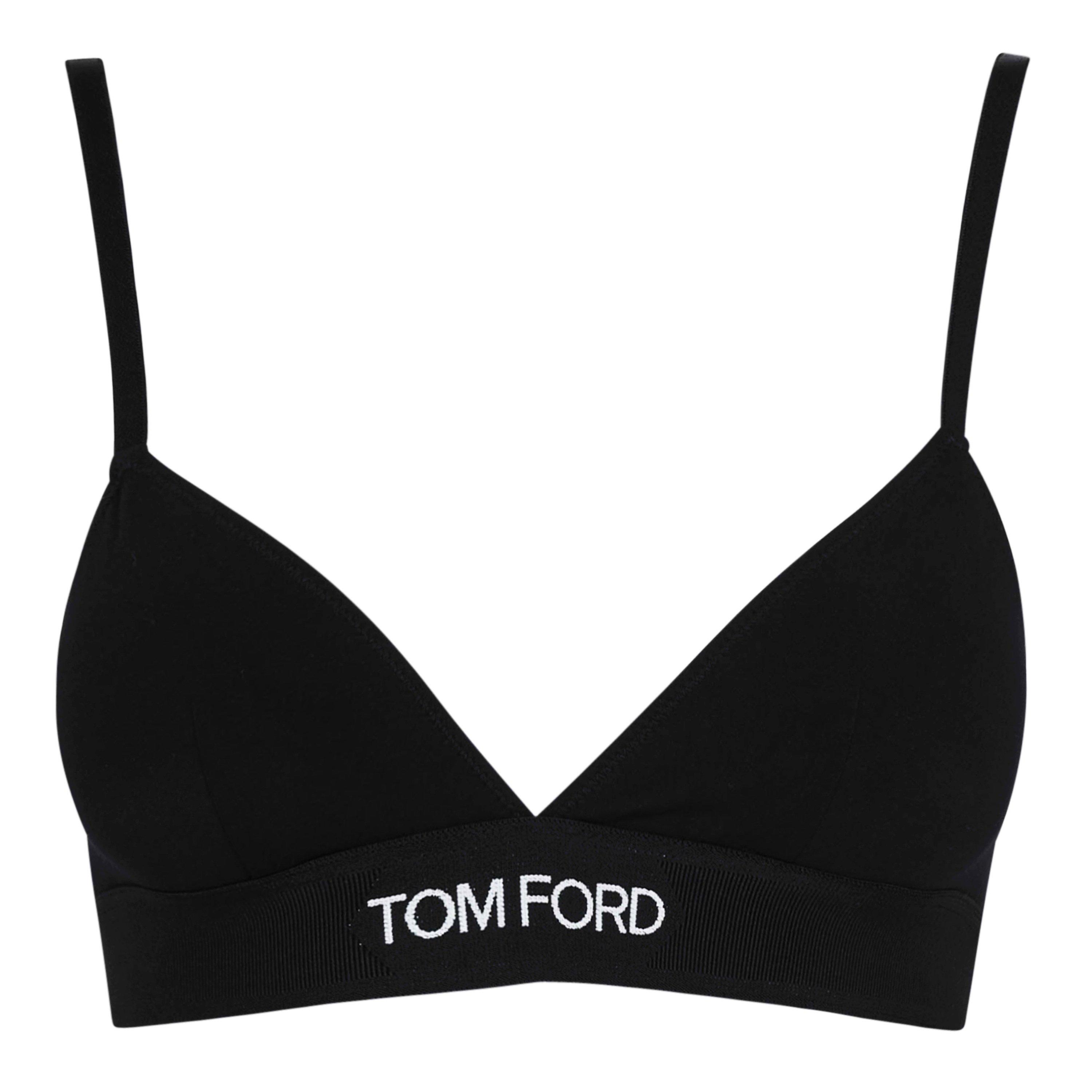 Tom Ford Women's Logo Modal Signature Bra - Black - Size L (12)