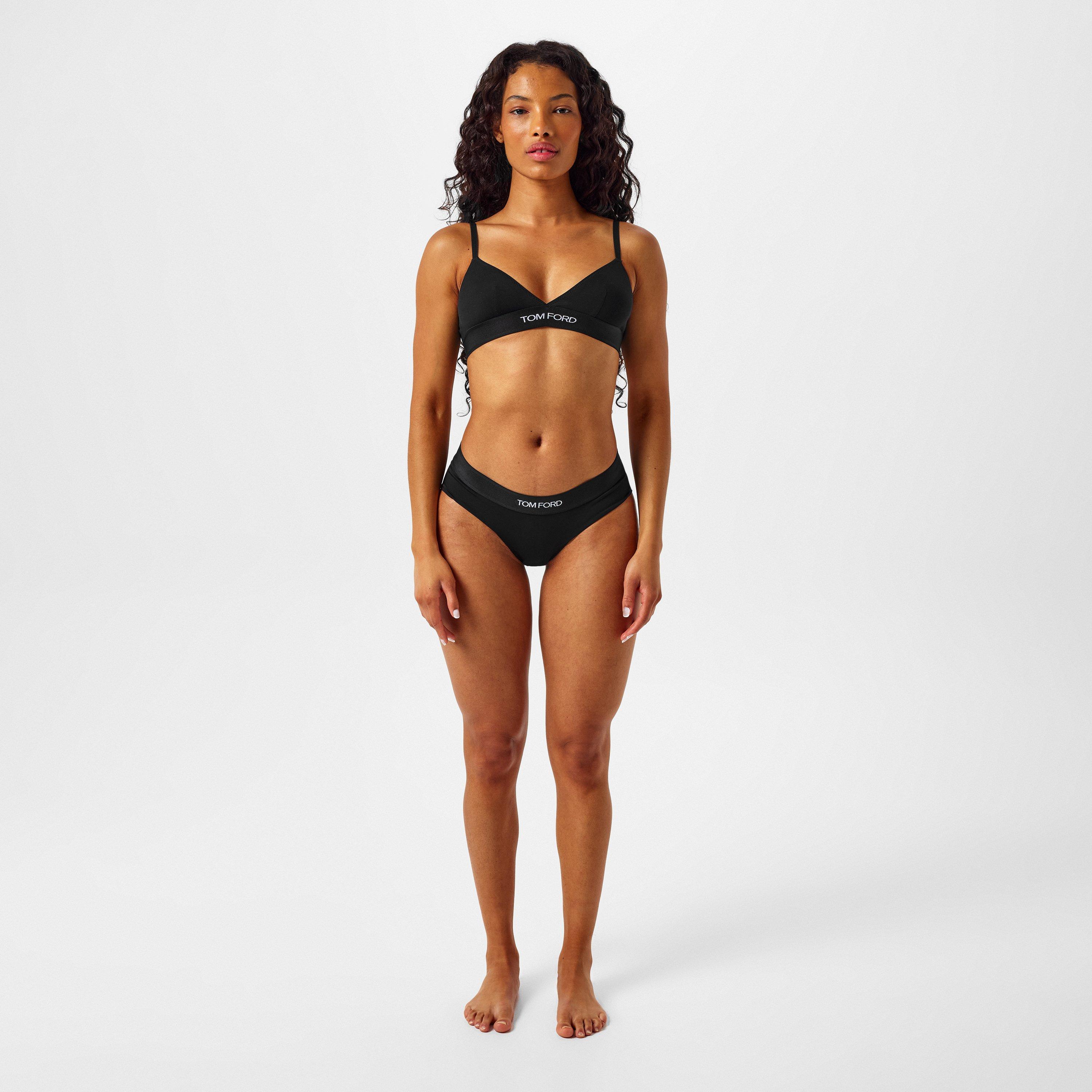 Black - Tom Ford - Women's Logo Modal Signature Bra - 5