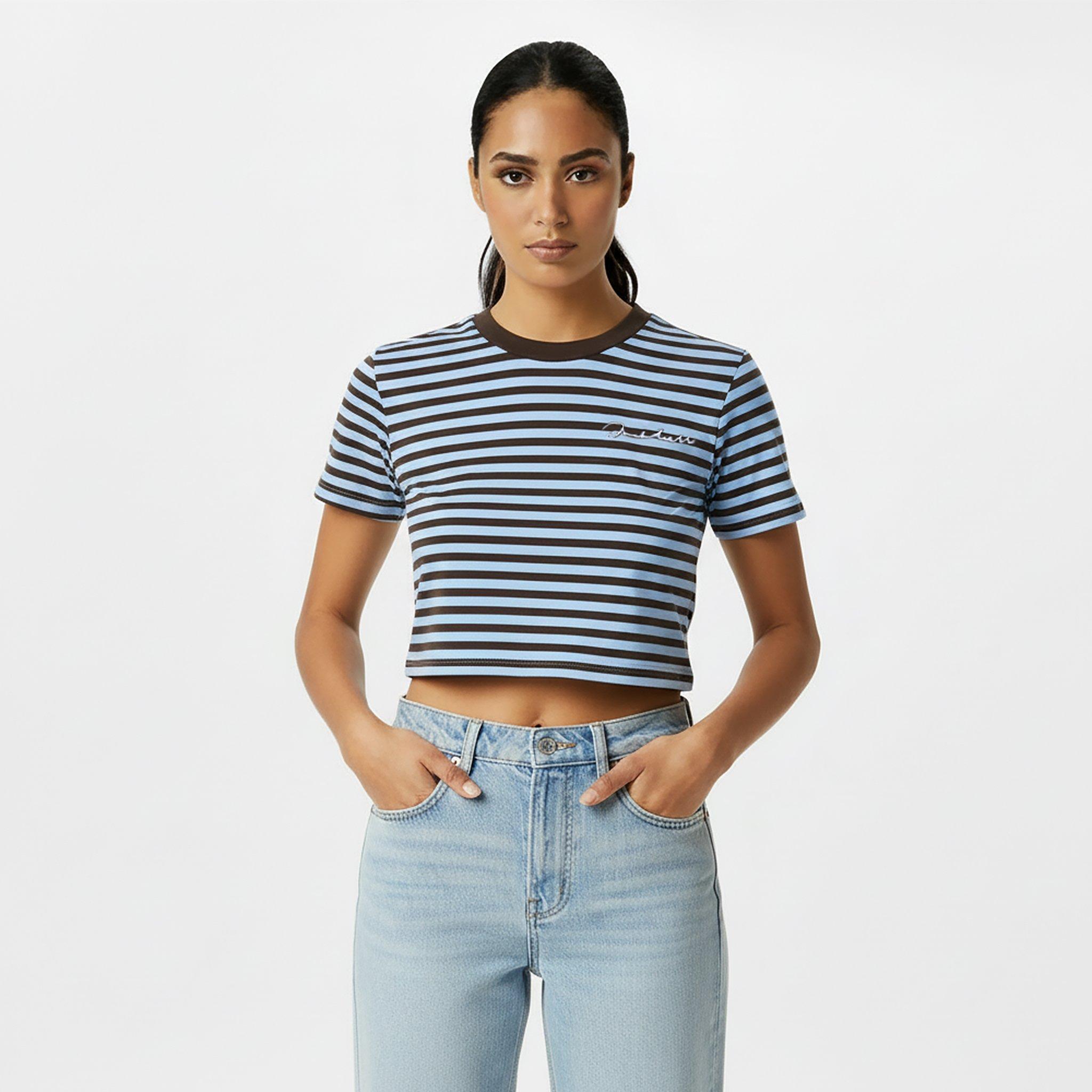 Bruin/Blauw - Jack Wills - Women's Striped Crop Top - 3