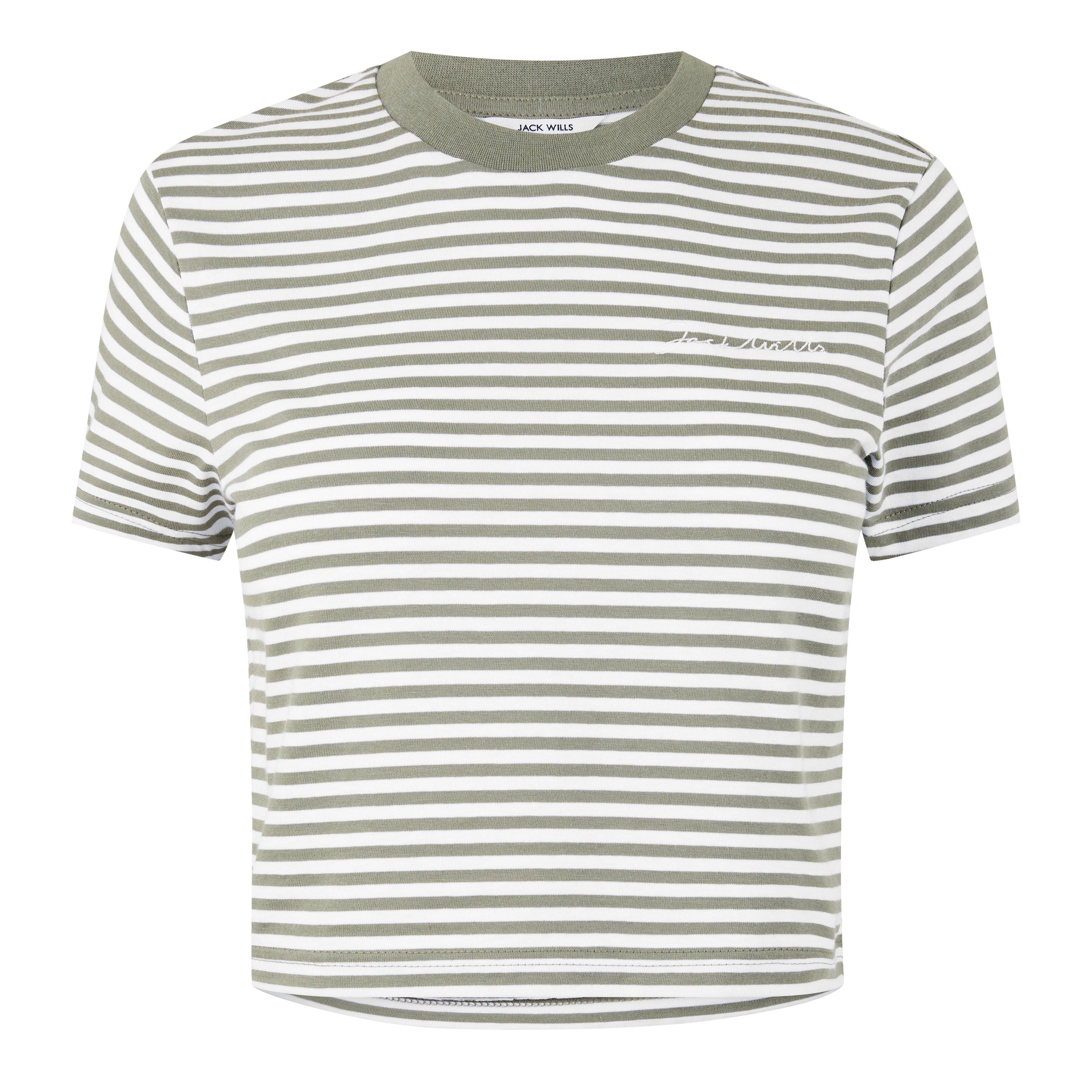 ジャック ウィルス Jack Wills 【 Striped Baby T-Shirt Women 】 レディース Jack Wills | Striped Baby T-Shirt | Cropped T-Shirts | USC