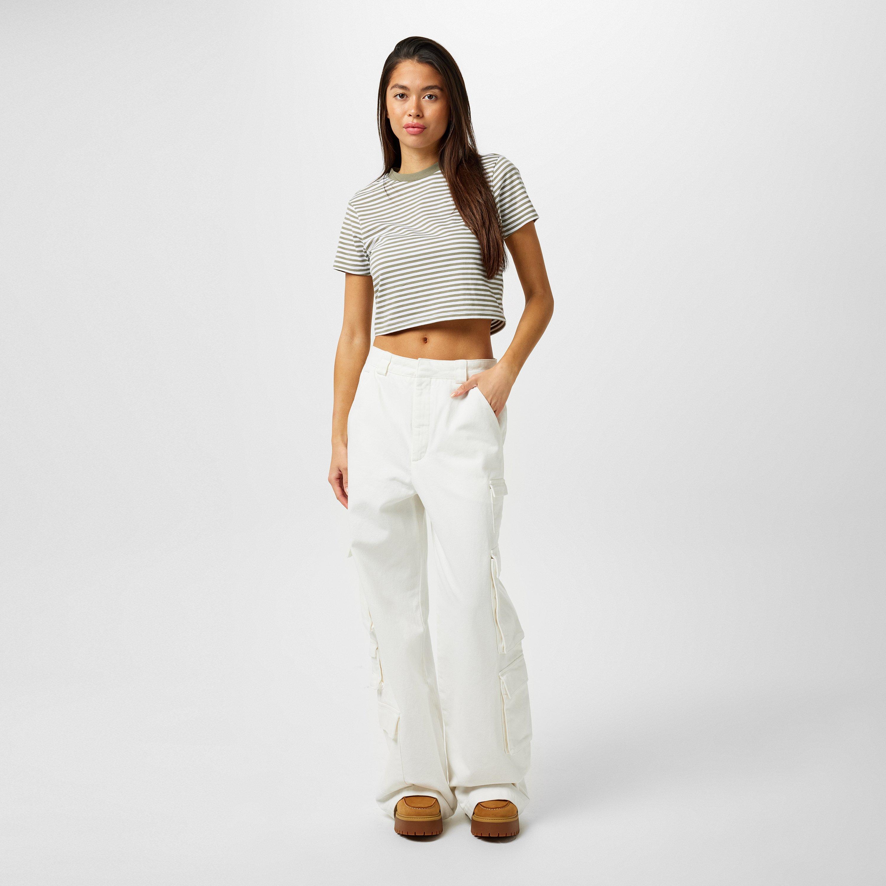 Weiß/Grün - Jack Wills - Striped Crop Top - 4