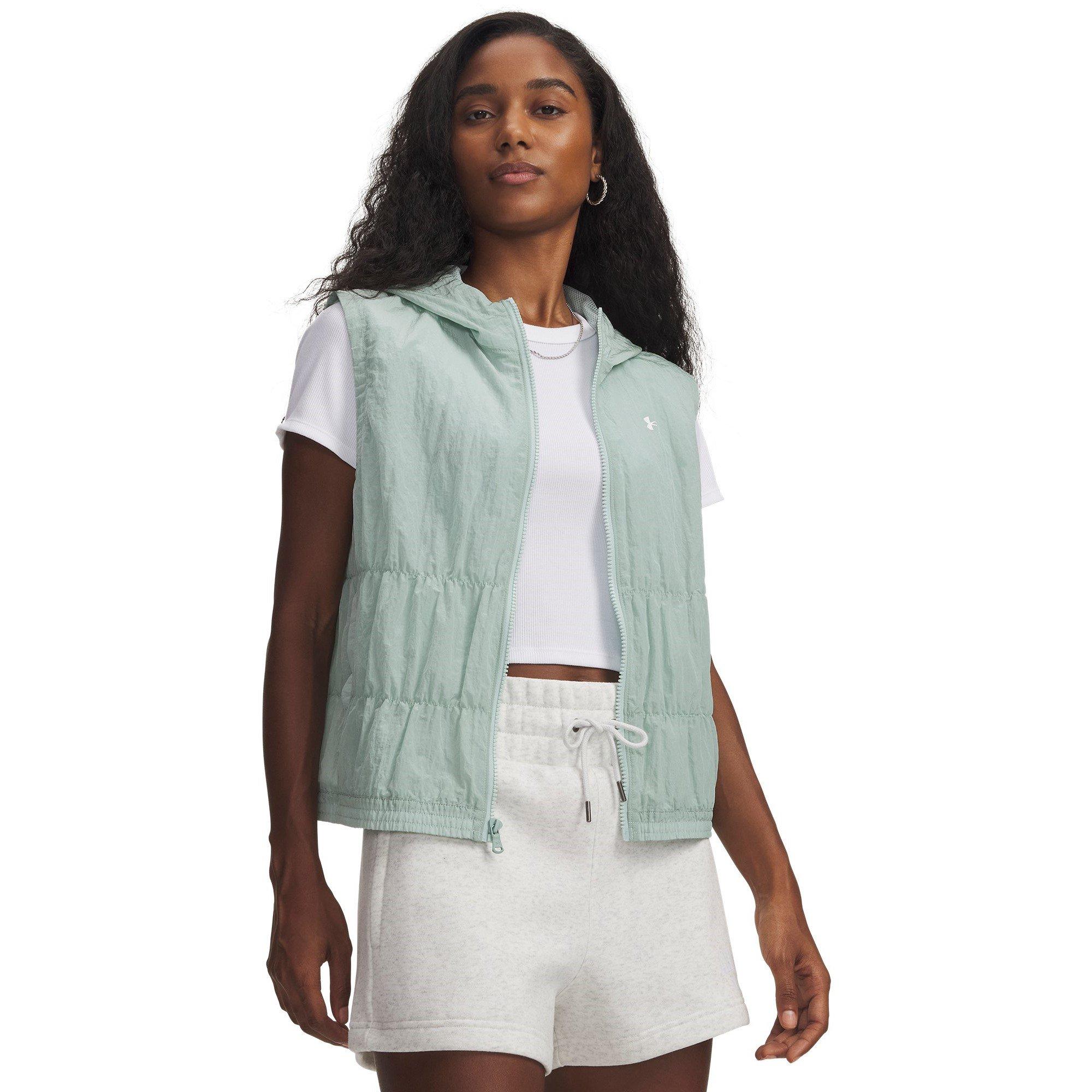 Under Armour Women's Rival Woven Ruched Vest - Blue/White - 10 (S)