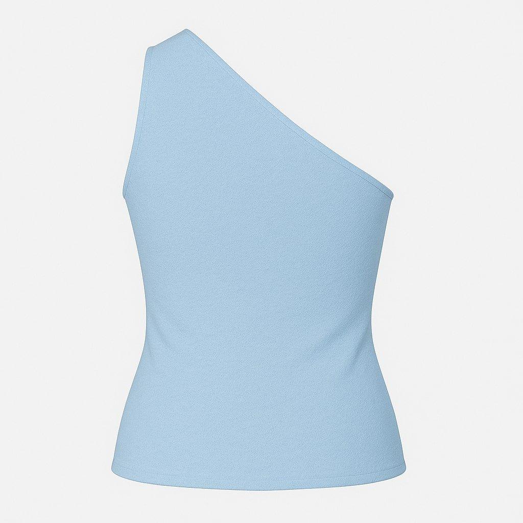Blue - I Saw It First - One Shoulder Drape Top - 2