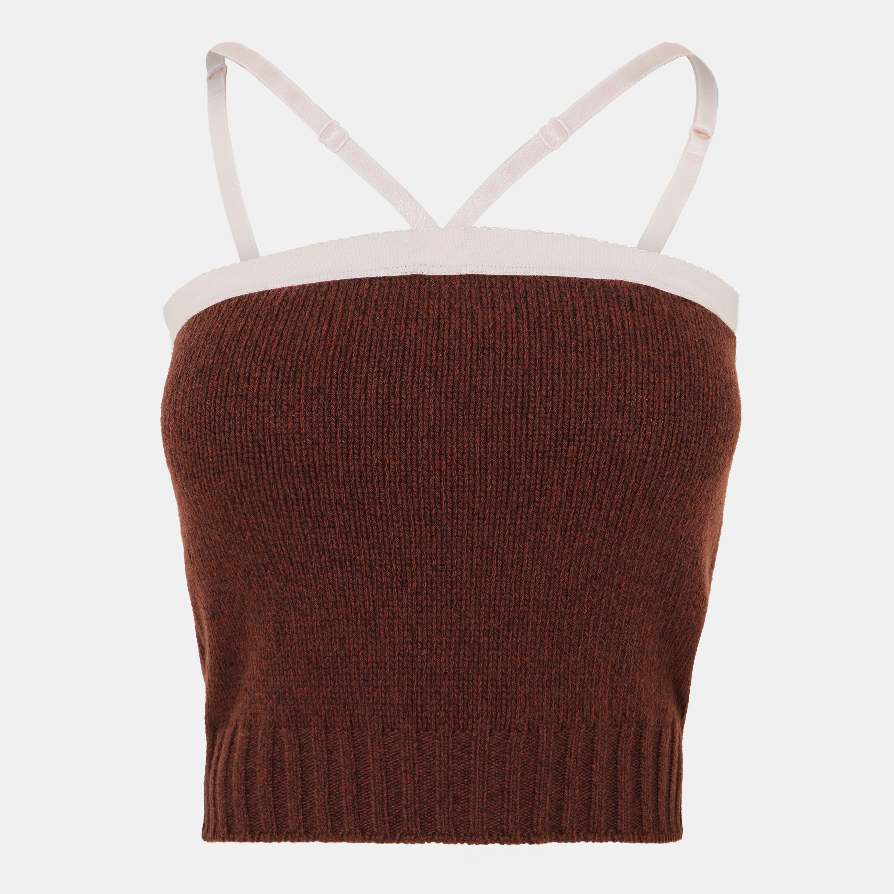 Prada Women's Minimalist Tank Vest - Moro - Size 38 (UK 6)