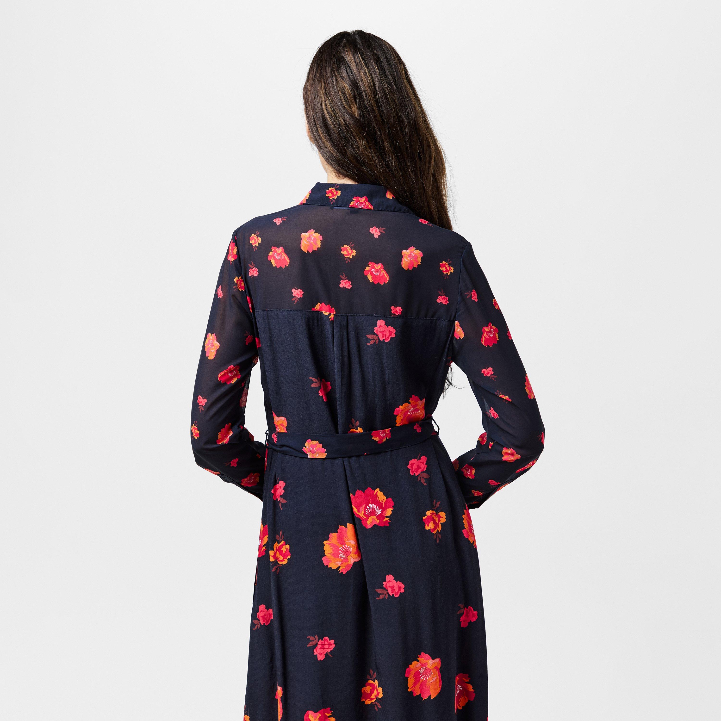 Marine Multi - French Connection - Women's Ella Shirt Dress - 4