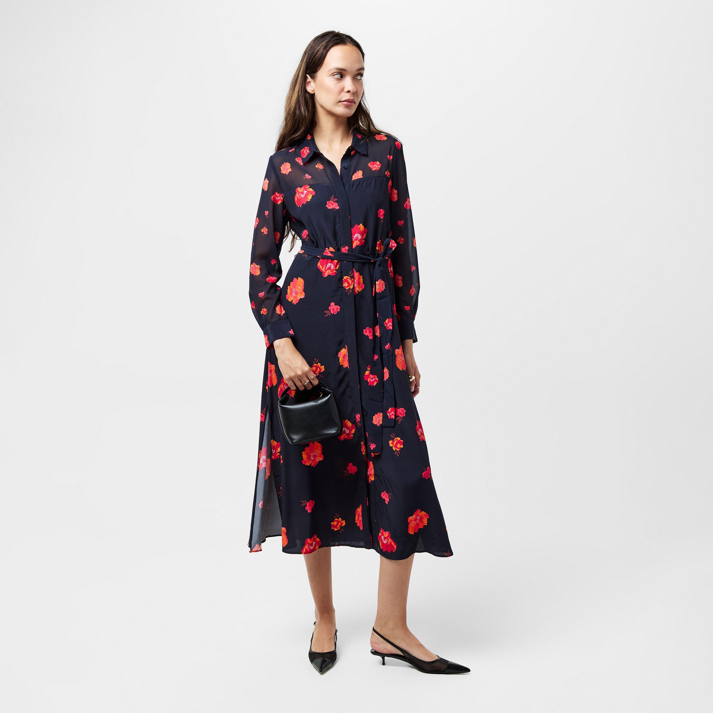 Marine Multi - French Connection - Women's Ella Shirt Dress - 6