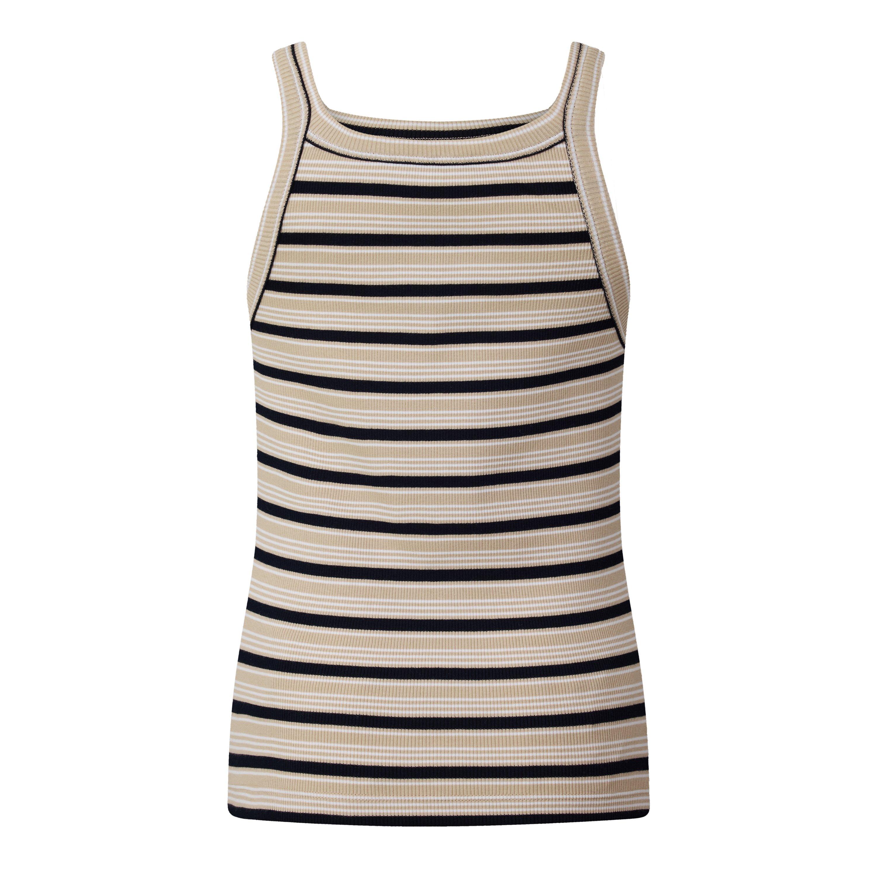 Pwder Pink/Navy - Fendi - Women's Stripe Tank Vest - 2